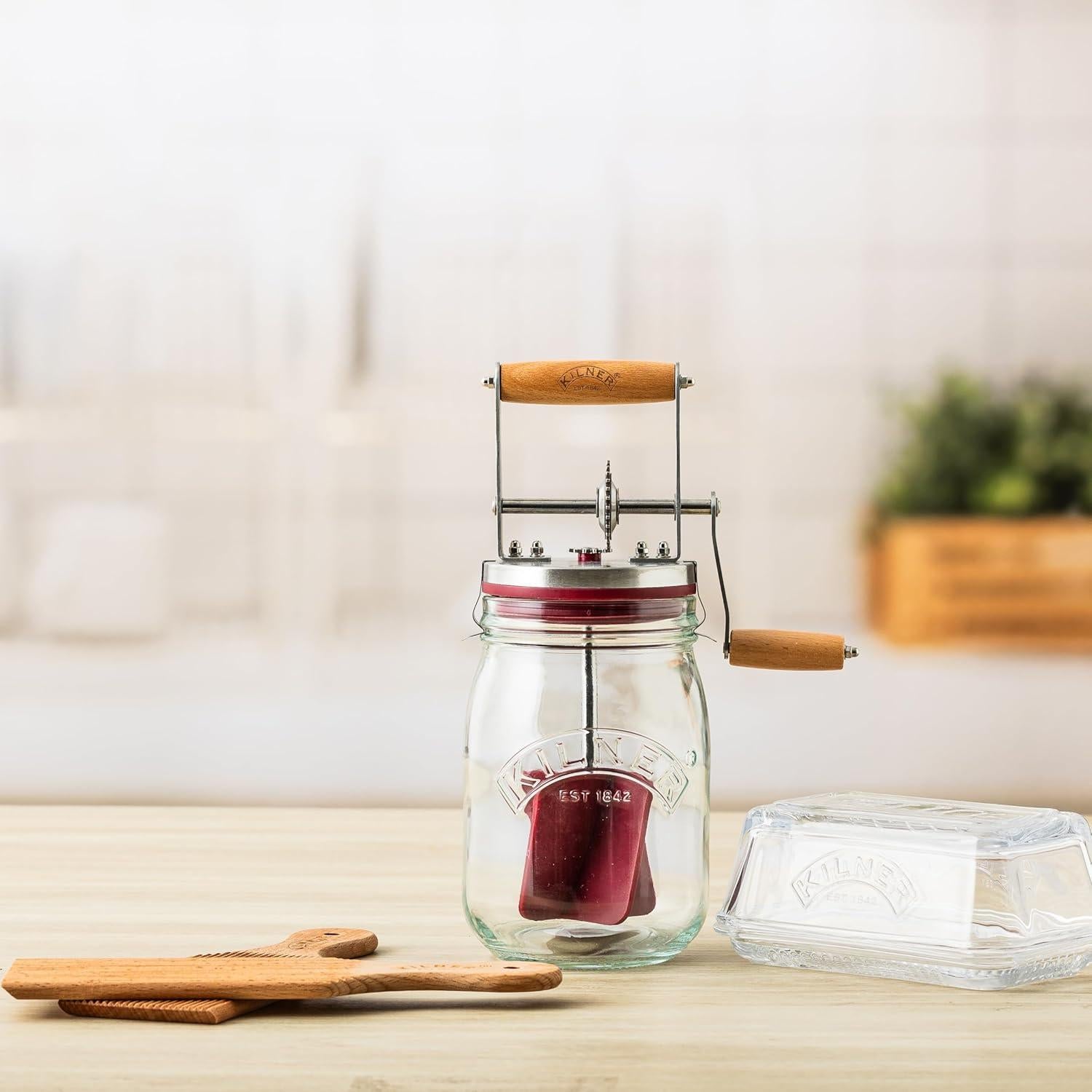 Batidor de Mantequilla Manual Kilner 34 oz - Rápido y Fácil