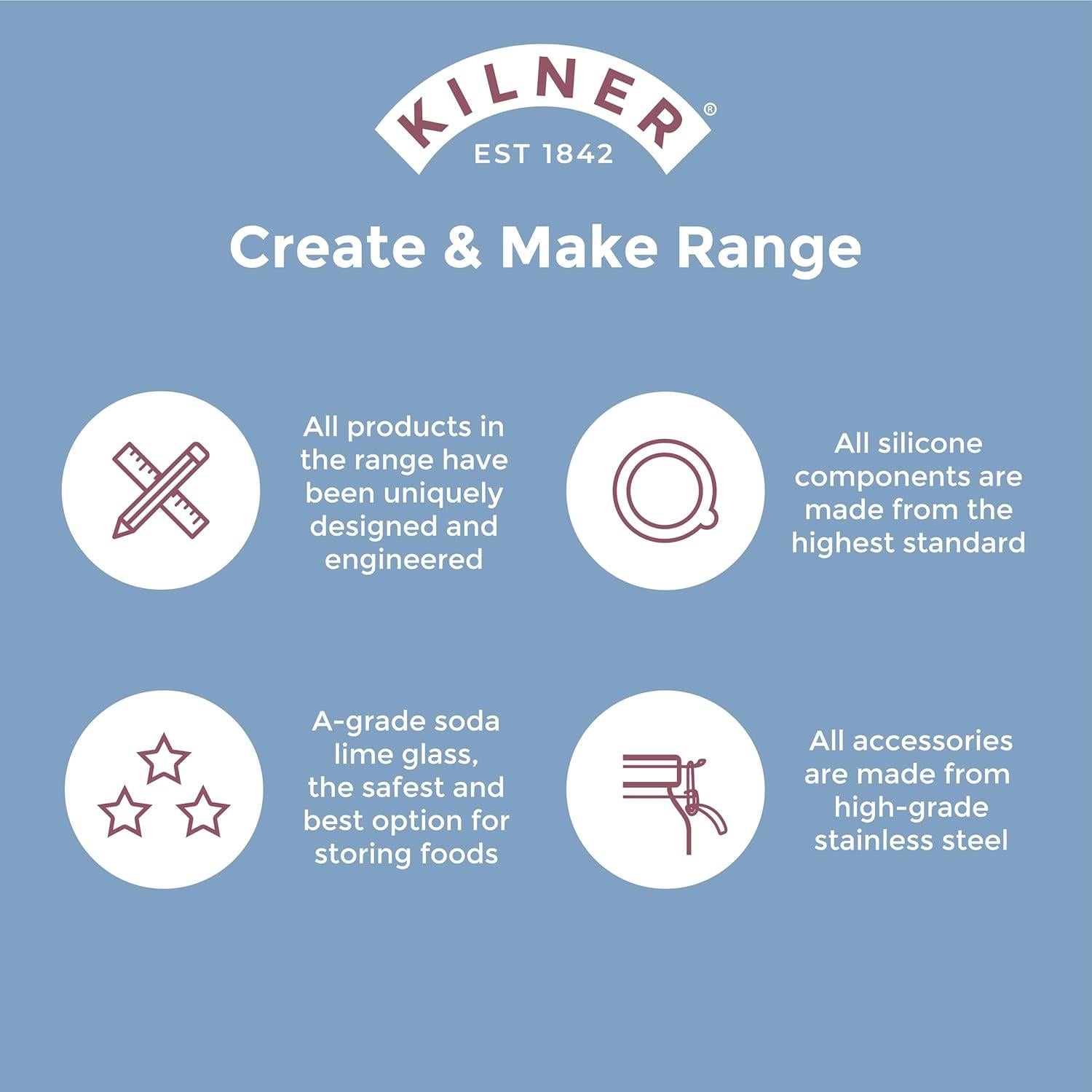 Batidor de Mantequilla Manual Kilner 34 oz - Rápido y Fácil