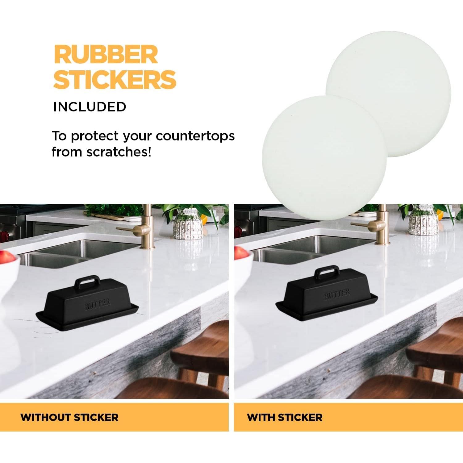 Juego de Plato de Mantequilla Cerámica Smart House Negro