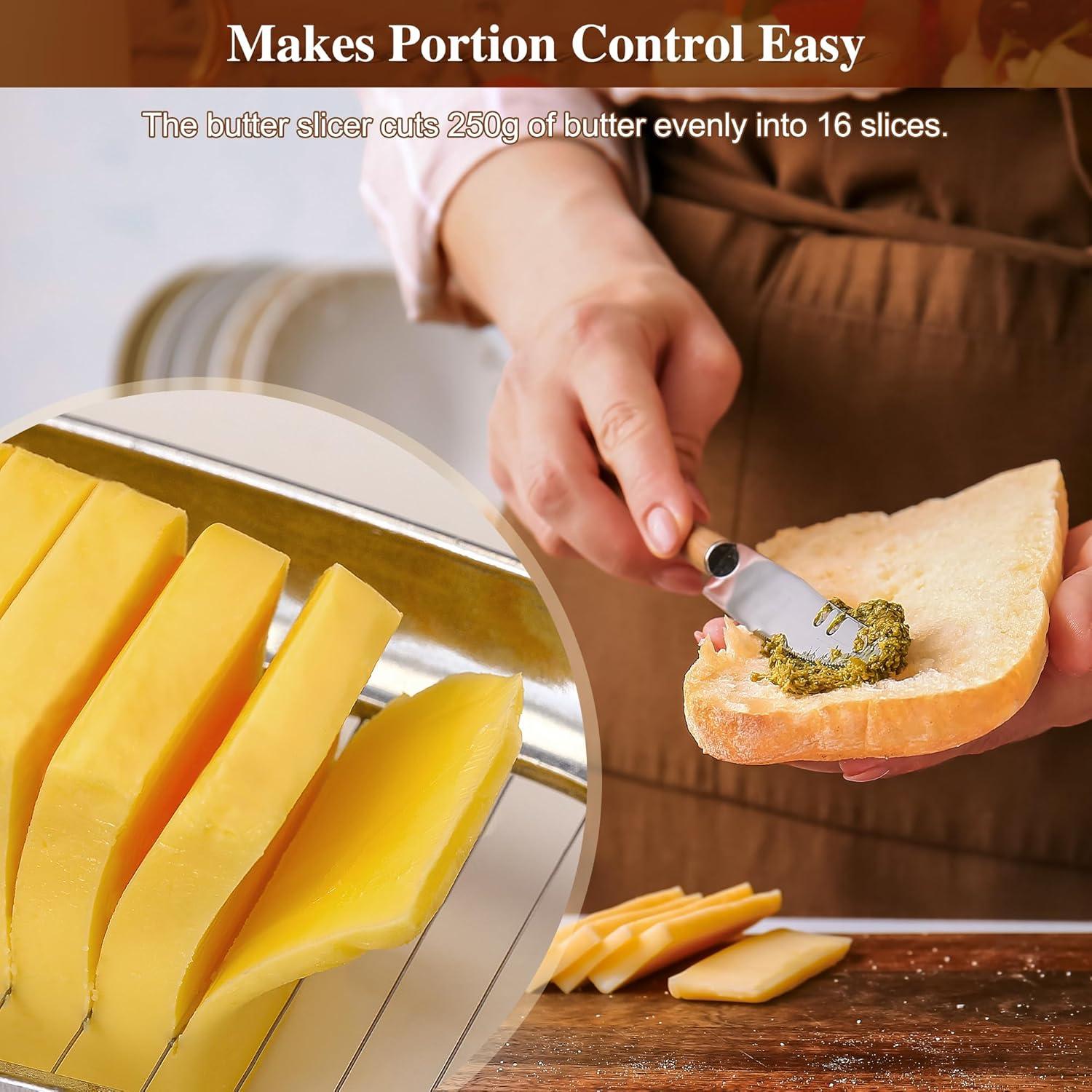 Cortador de Mantequilla Dreyoo de Acero Inoxidable 16 Cuerdas