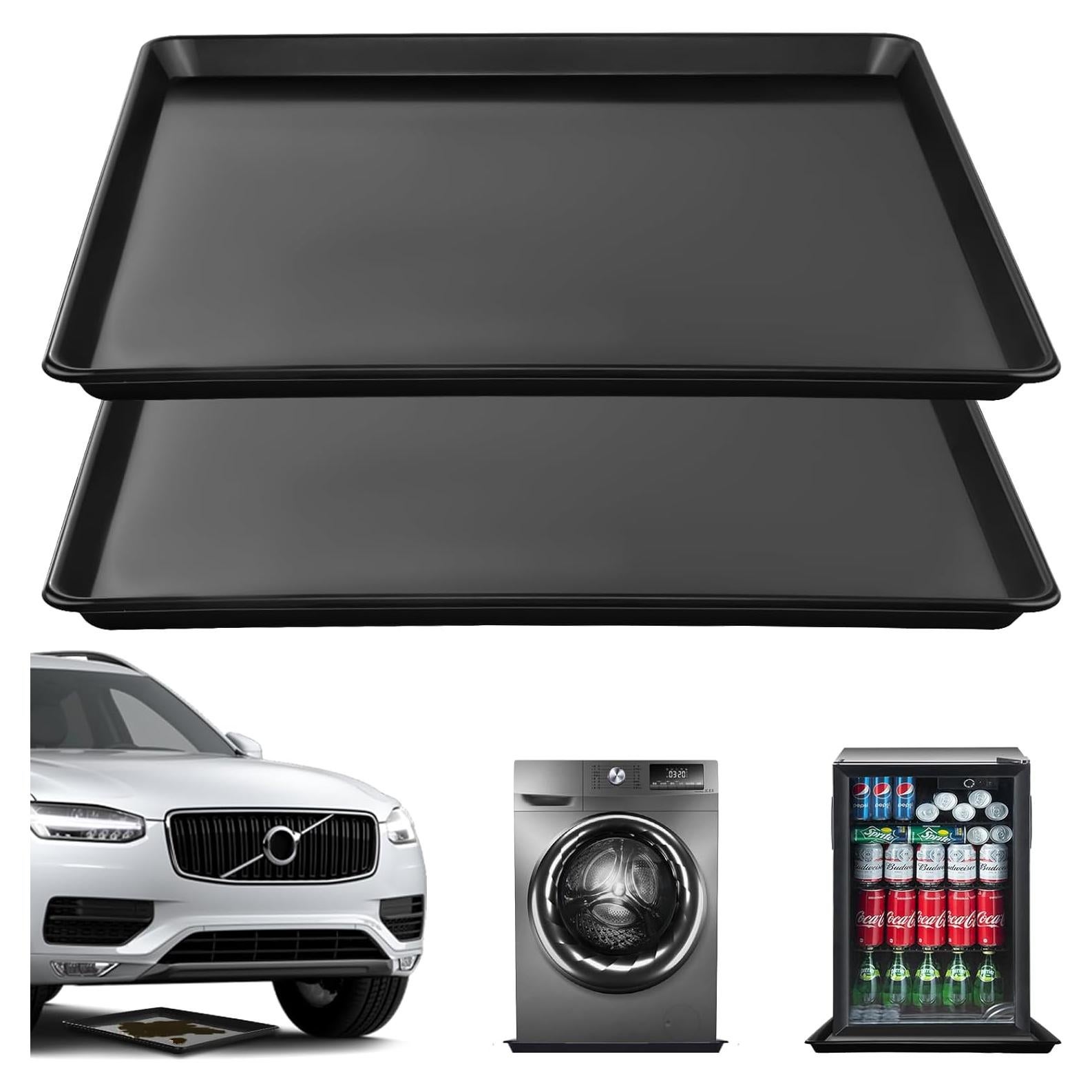 Bandeja de Drenaje de Aceite Teodute 57.9 x 54.9 cm Negra (2 Pcs)