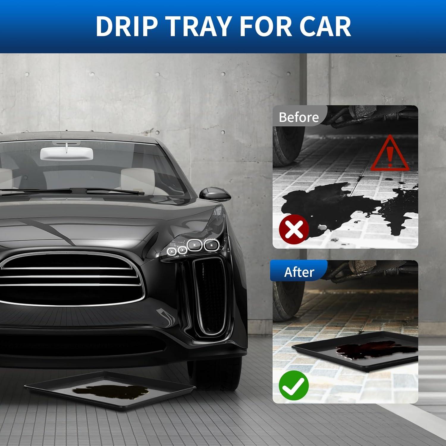 Bandeja de Drenaje de Aceite Teodute 57.9 x 54.9 cm Negra (2 Pcs)