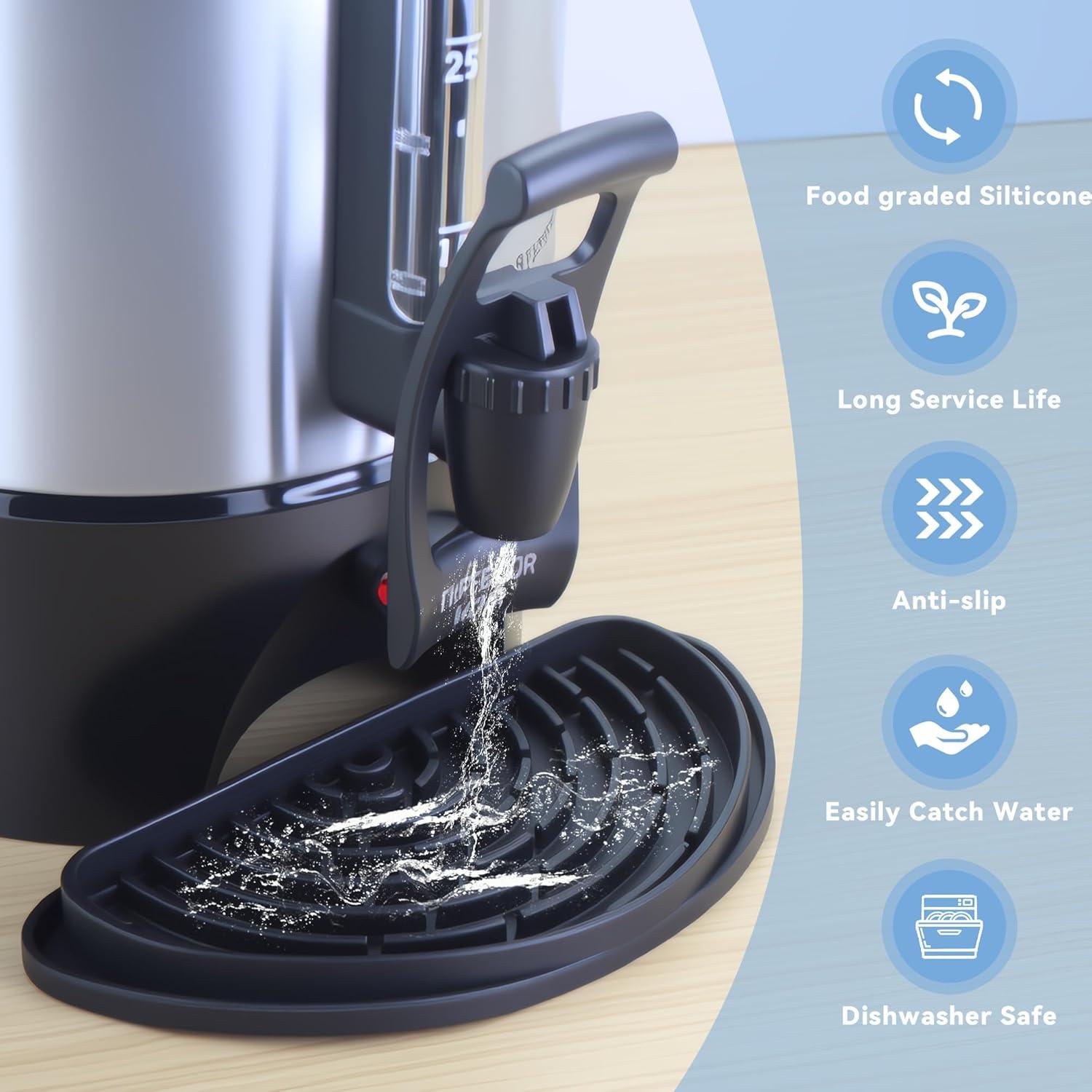 Bandeja de Goteo de Silicona Brikinte para Cafetera 45 Tazas