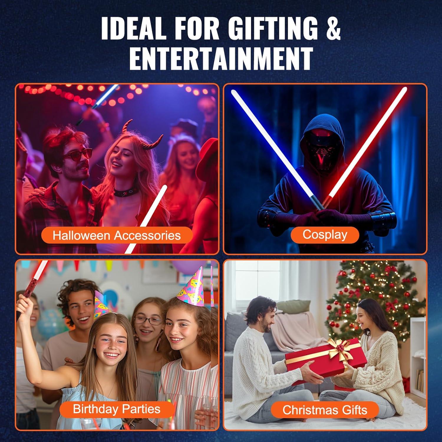 Sable de Luz VEVOR TSK-E08A RGB 12 Colores Recargable