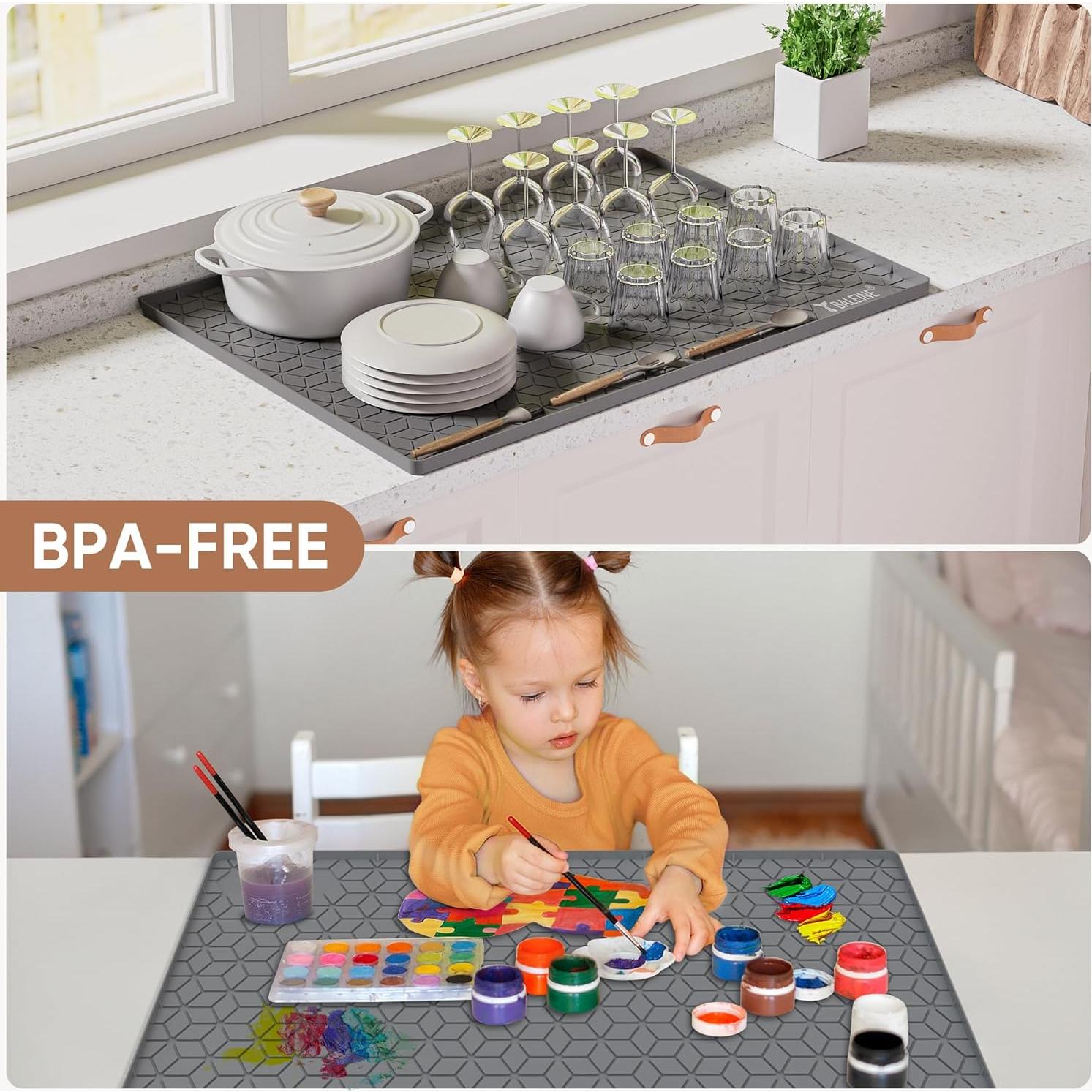 Alfombrilla Bajo Fregadero BALEINE 86.36x55.88cm Silicona Gris