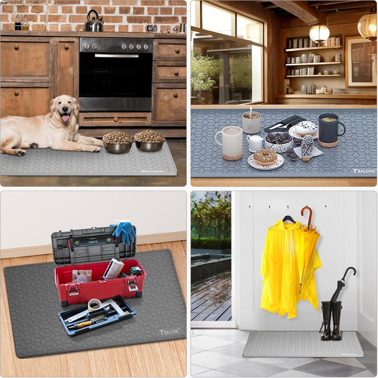 Alfombrilla Bajo Fregadero BALEINE 86.36x55.88cm Silicona Gris