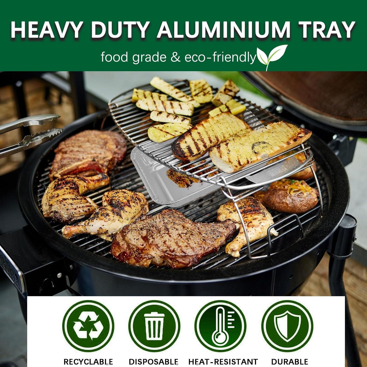 Bandejas de Goteo Desechables Whaleme 20 Pcs para Parrillas Weber