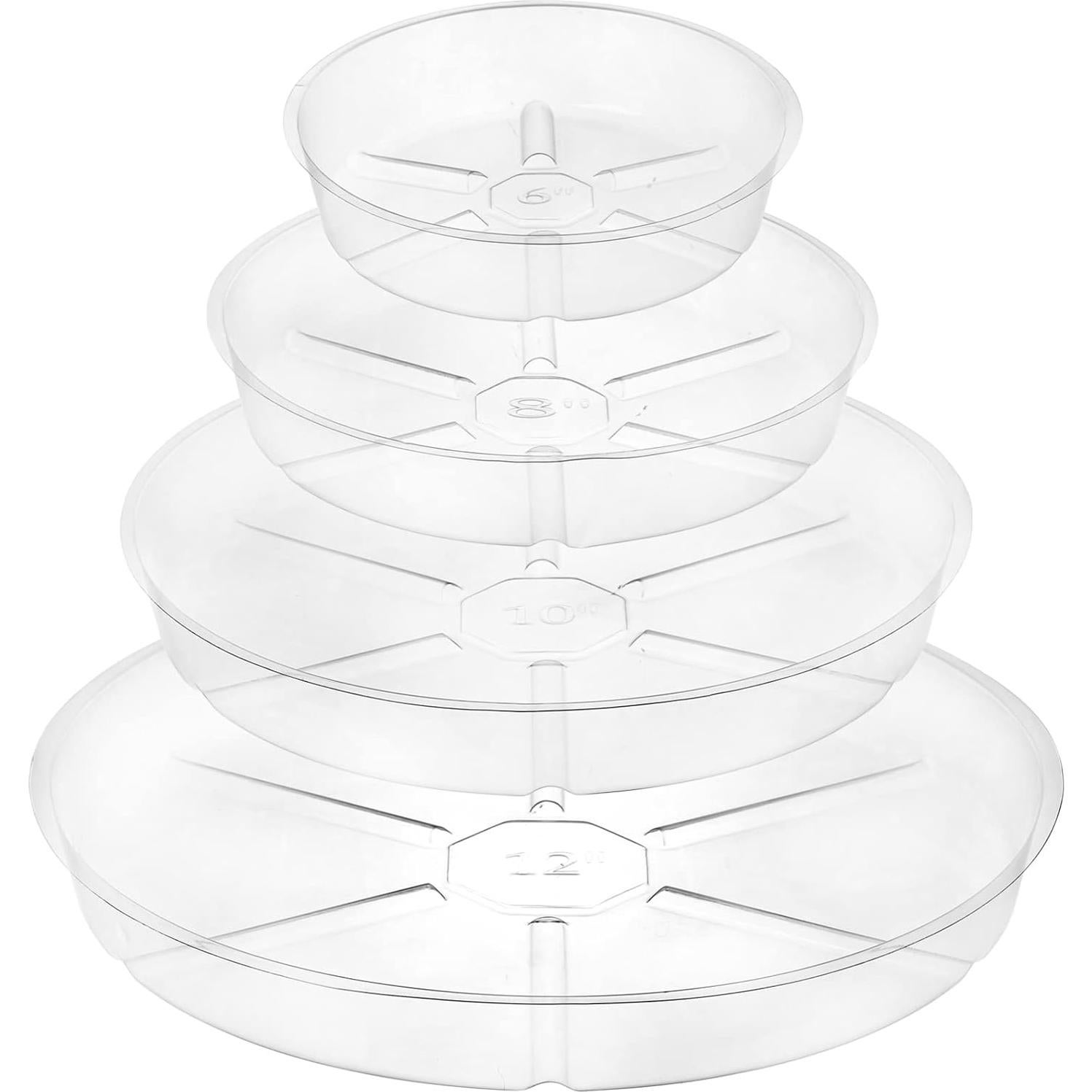 Hacaroa 24 Pack Platos de Goteo Transparentes 15-30 cm