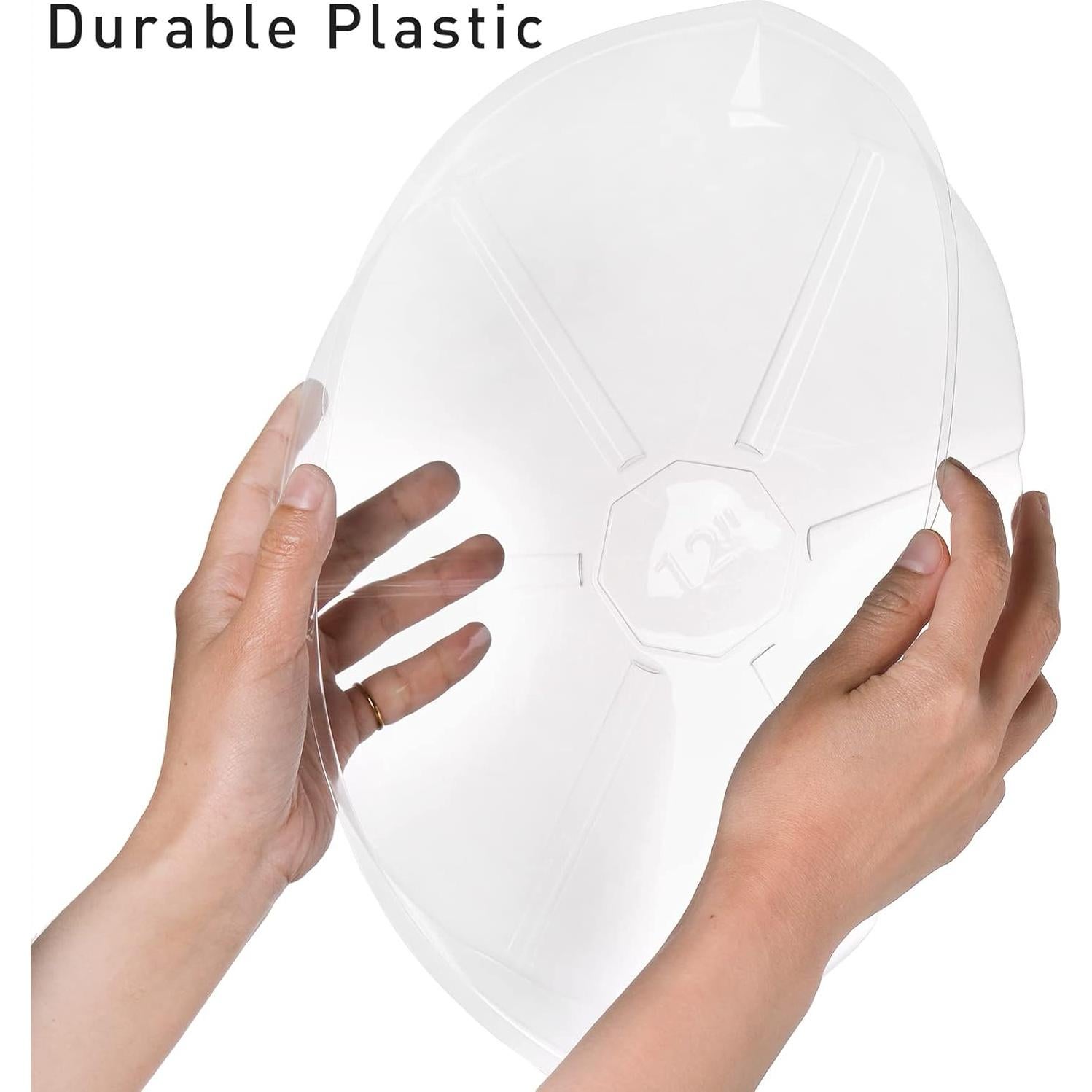 Hacaroa 24 Pack Platos de Goteo Transparentes 15-30 cm