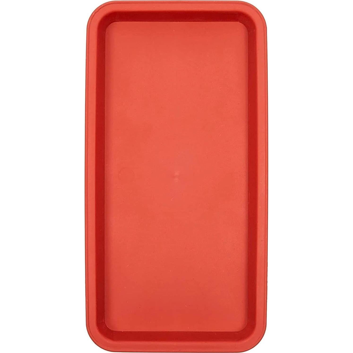 Paquete de 8 bandejas de goteo Juvale 34.6x18.4 cm Rojo