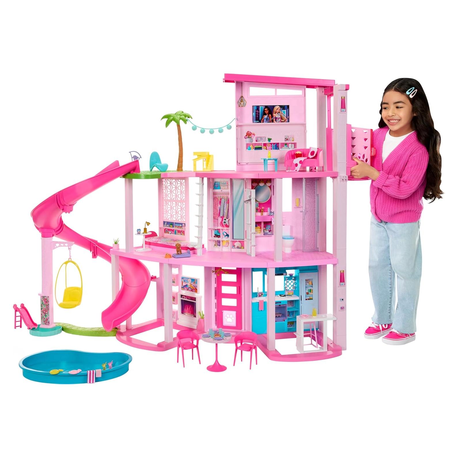 Casa de Muñecas Barbie DreamHouse con Tobogán y 75 Accesorios