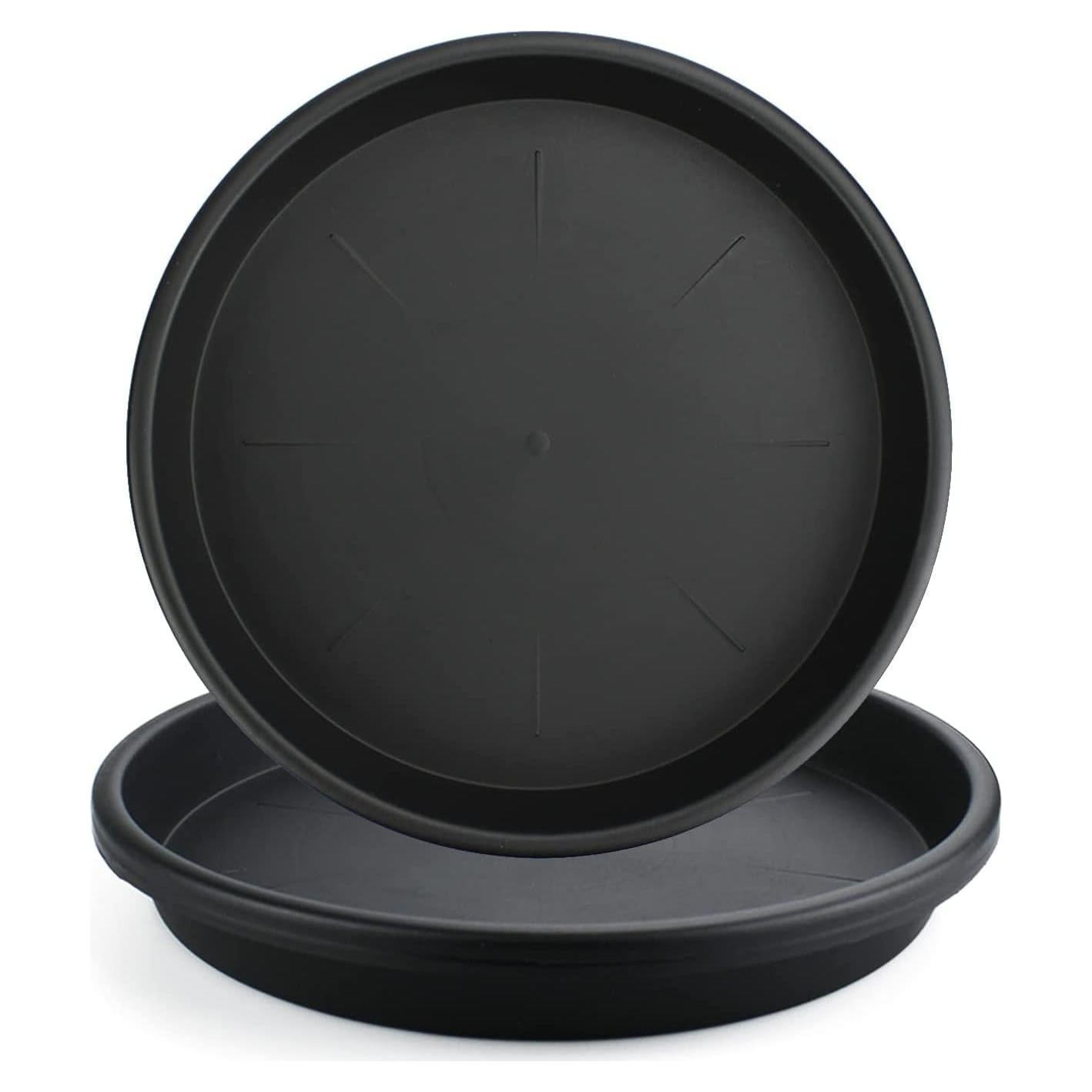 Plato de Planta Lechay 30.48cm Negro - Paquete de 3