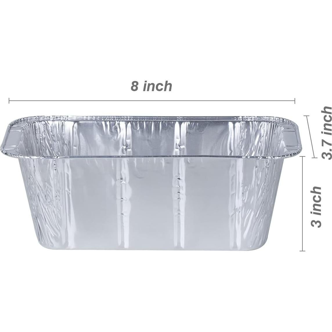 Paquete de 50 Bandejas de Goteo Aluminio MOACOCK 20.3x9.4 cm