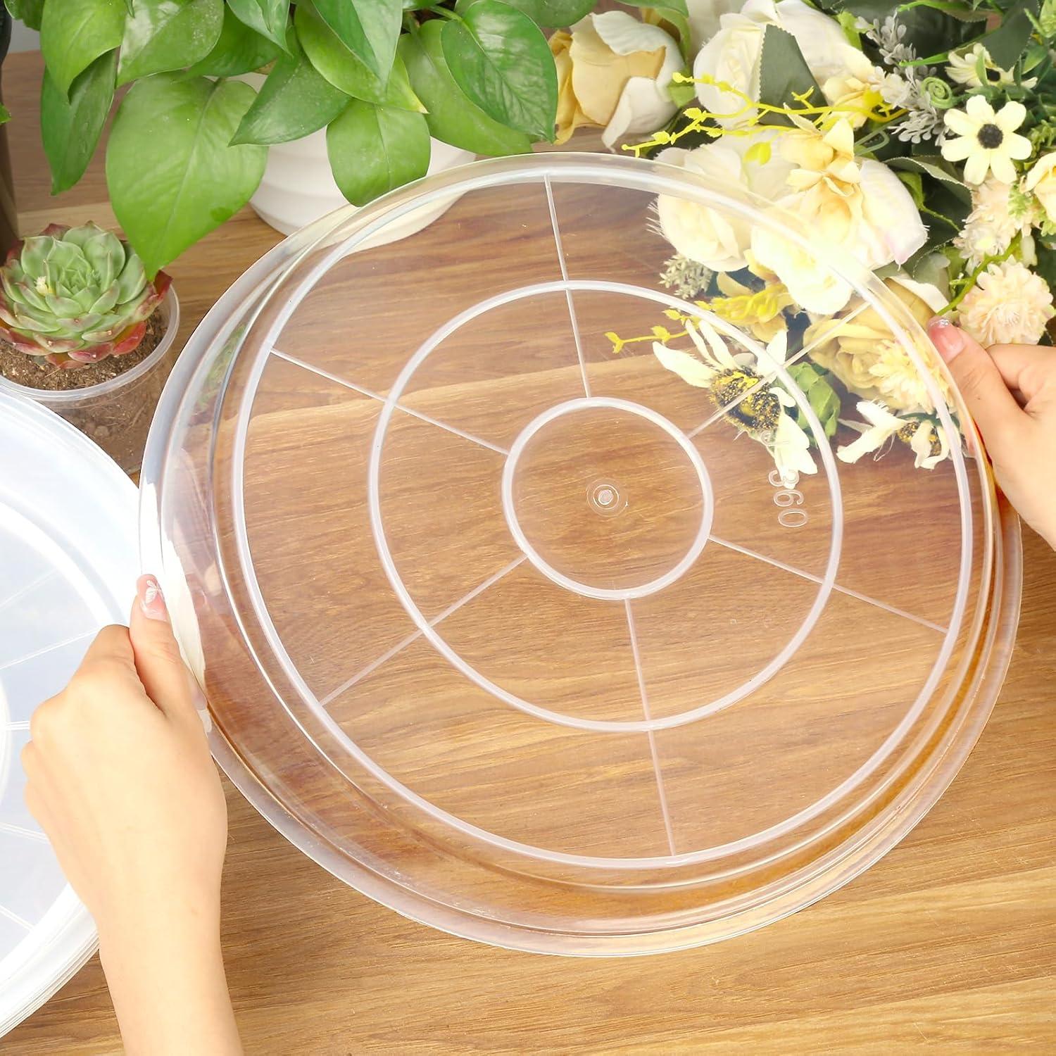 Paquete de 6 bandejas de goteo FUIJOL 25.4 cm transparentes