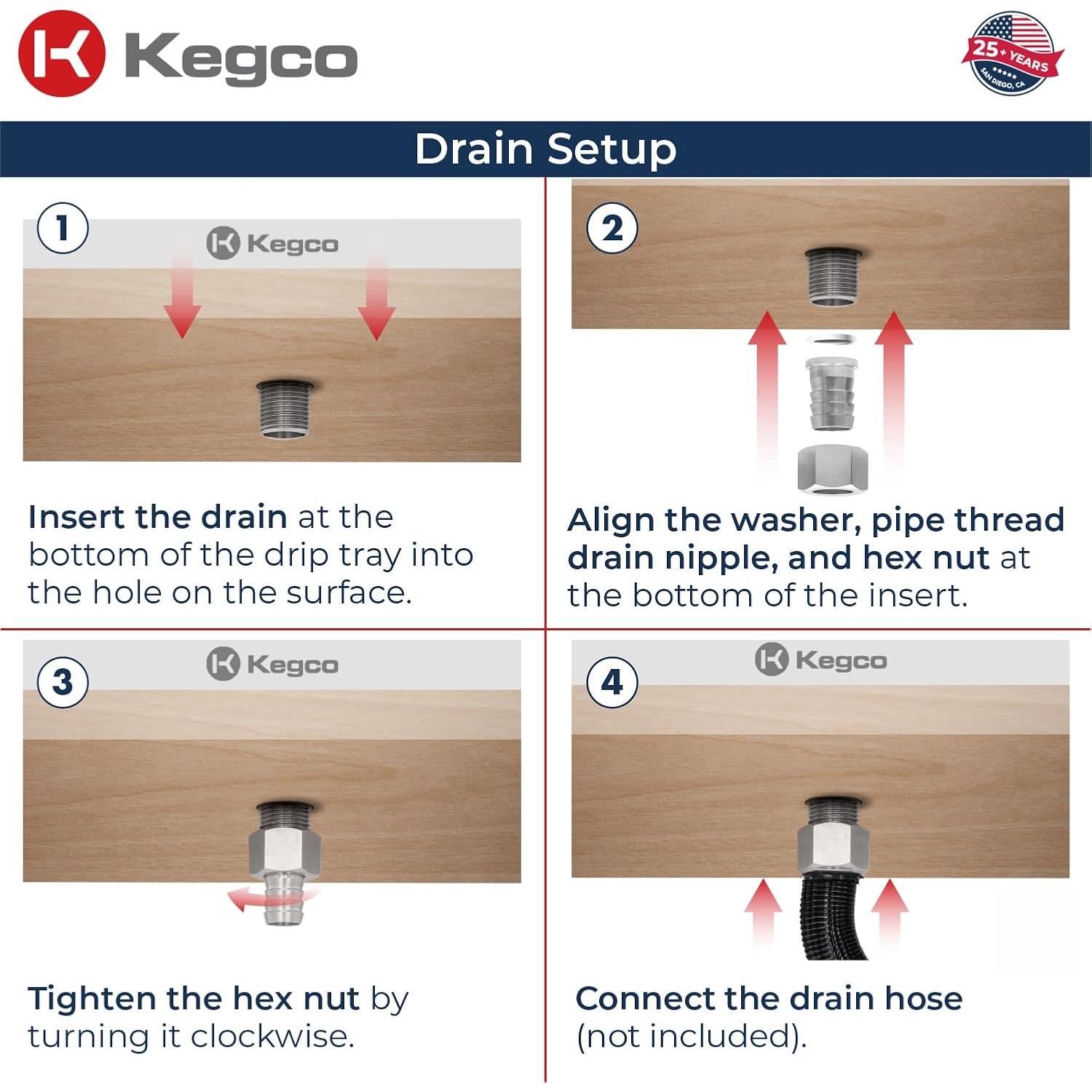 Bandeja de Goteo Kegco DP-920D Montaje Superficial 30.48x17.78cm
