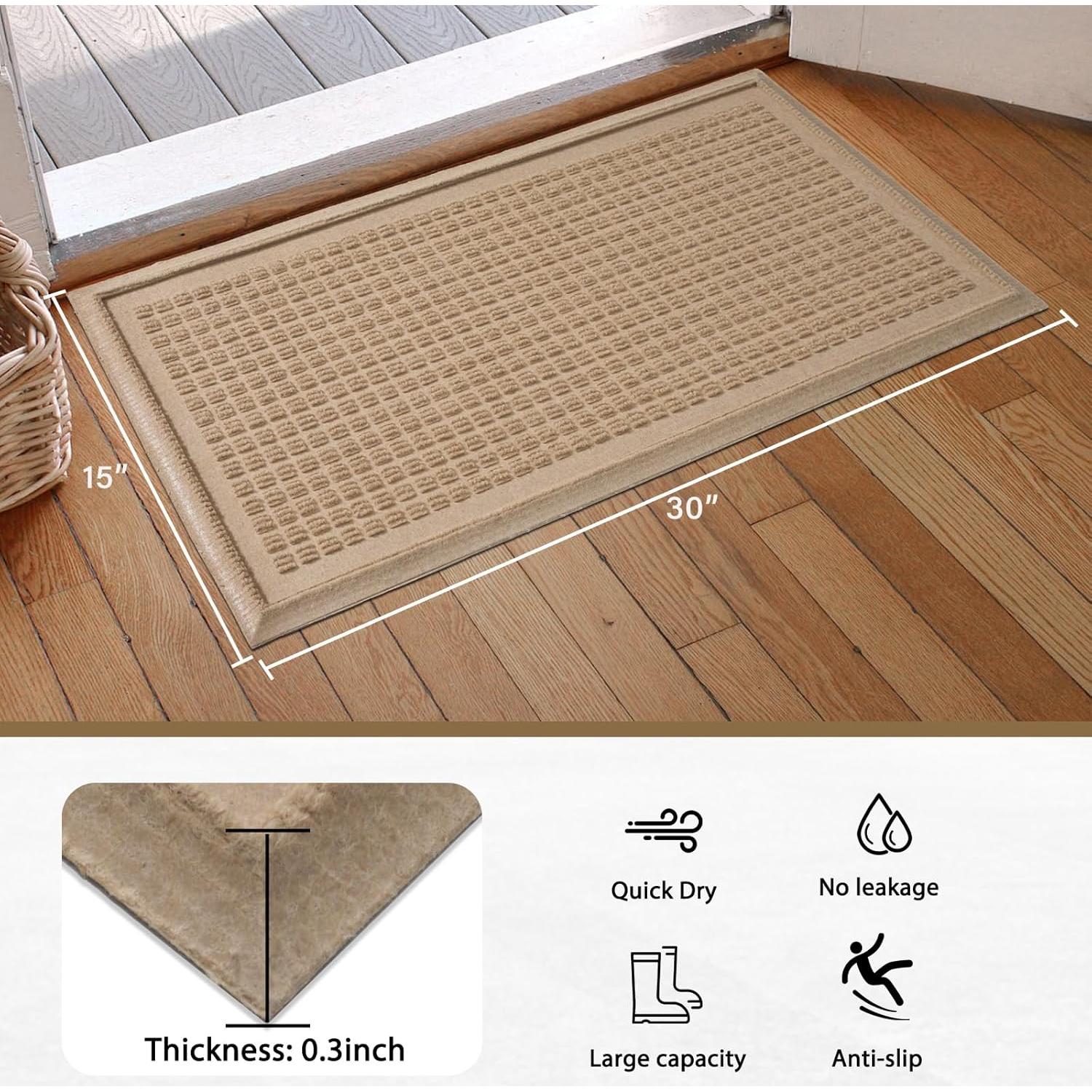 Bandeja para Botas HIYARD Beige 76x38 cm Antideslizante Impermeable