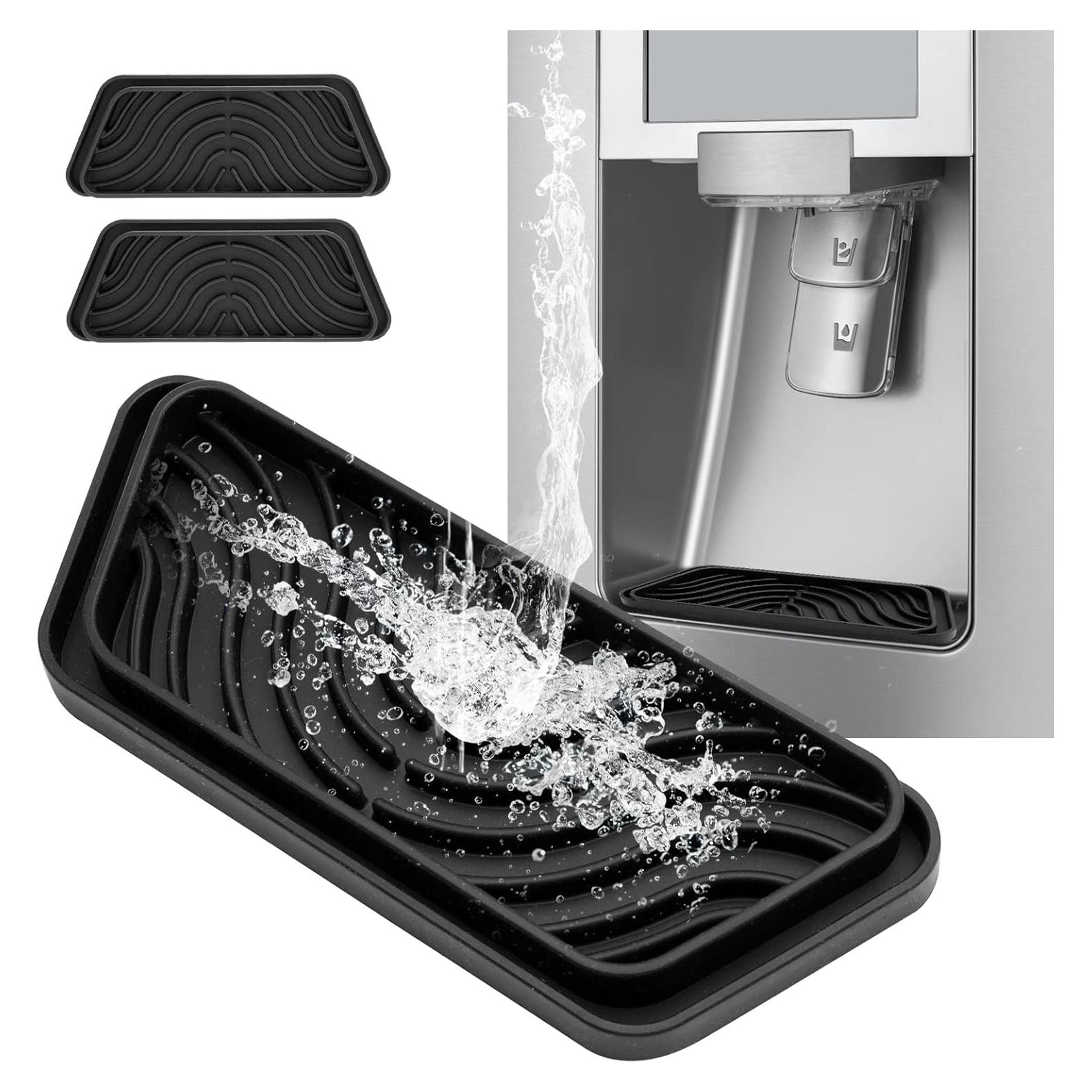 Bandeja de Goteo para Refrigerador Maerolre 2PCS Silicona Negra