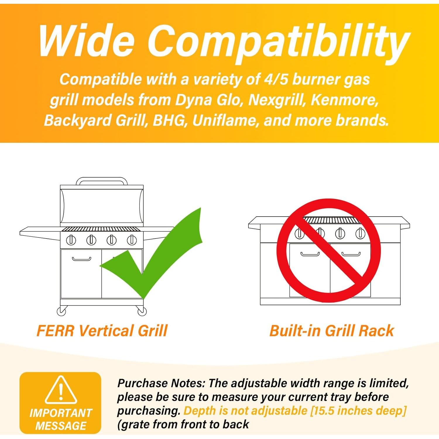 Bandeja de Grasa Universal Suranew para Parrillas Dyna Glo 61-76cm