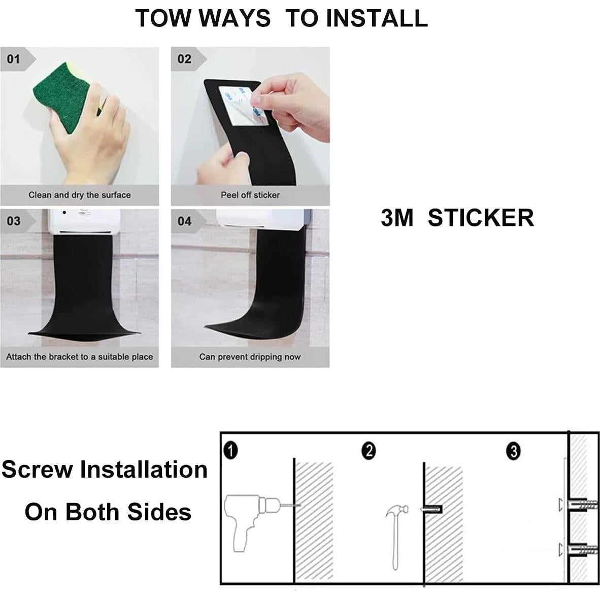 Bandeja de Goteo POKOTO para Dispensador de Jabón Negro
