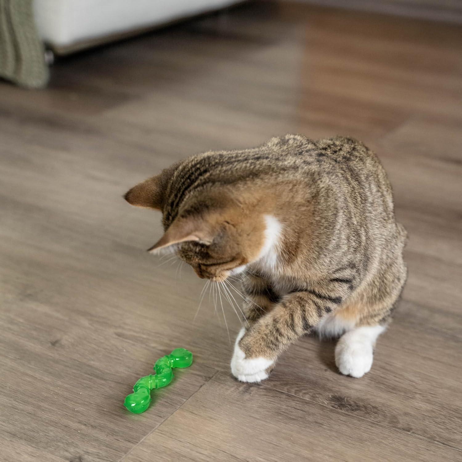 Juguete Masticable Petstages OrkaKat Gusano con Catnip