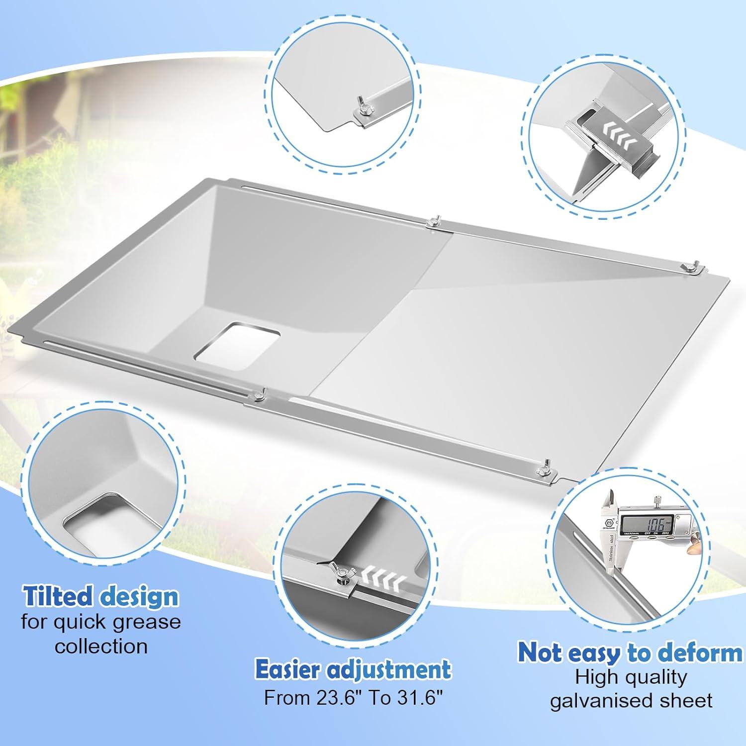 Bandeja de Grasa Ajustable Wanchao para Parrillas 3/4/5 Quemadores