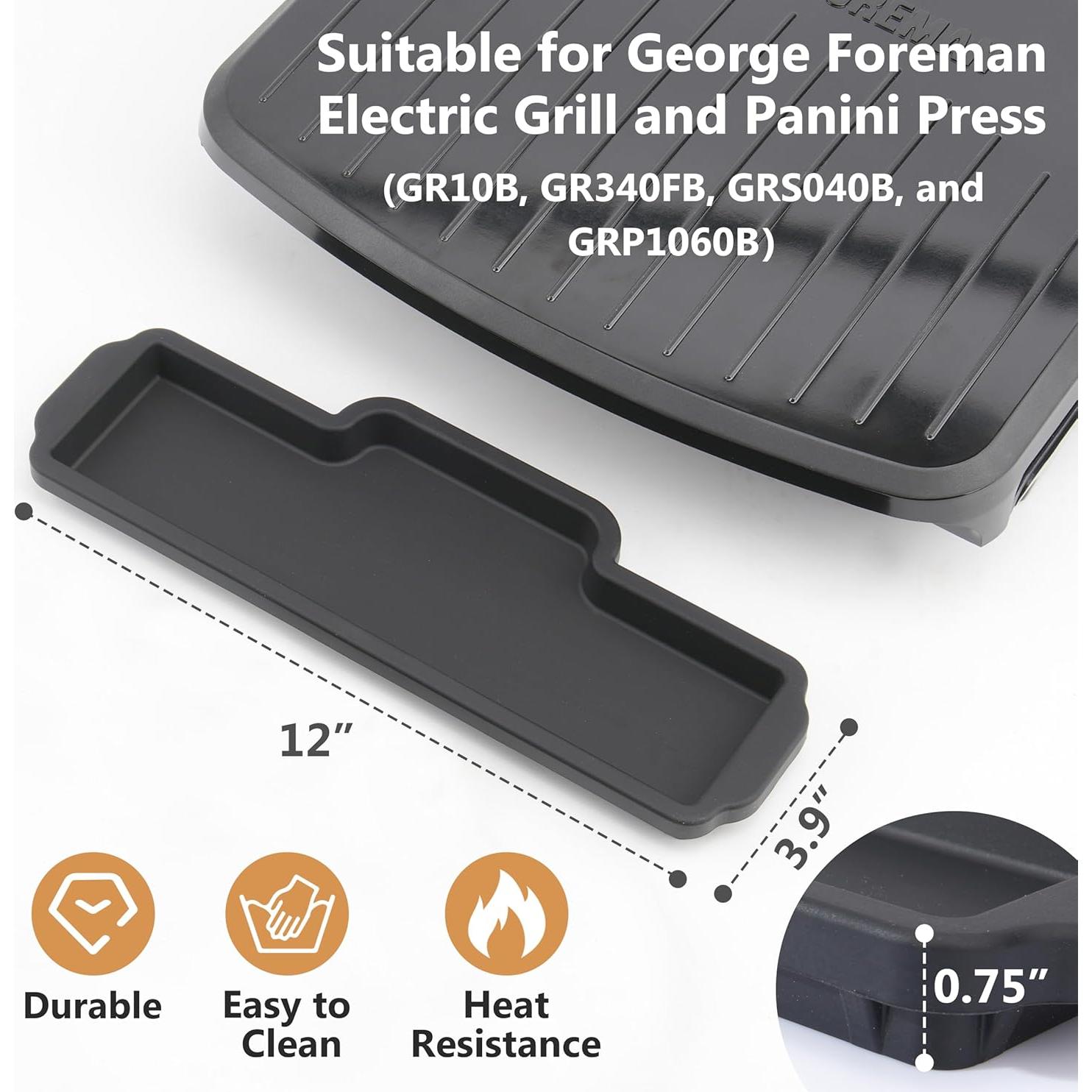 Paquete de 2 bandejas de goteo de silicona Viotiin 30x20 cm