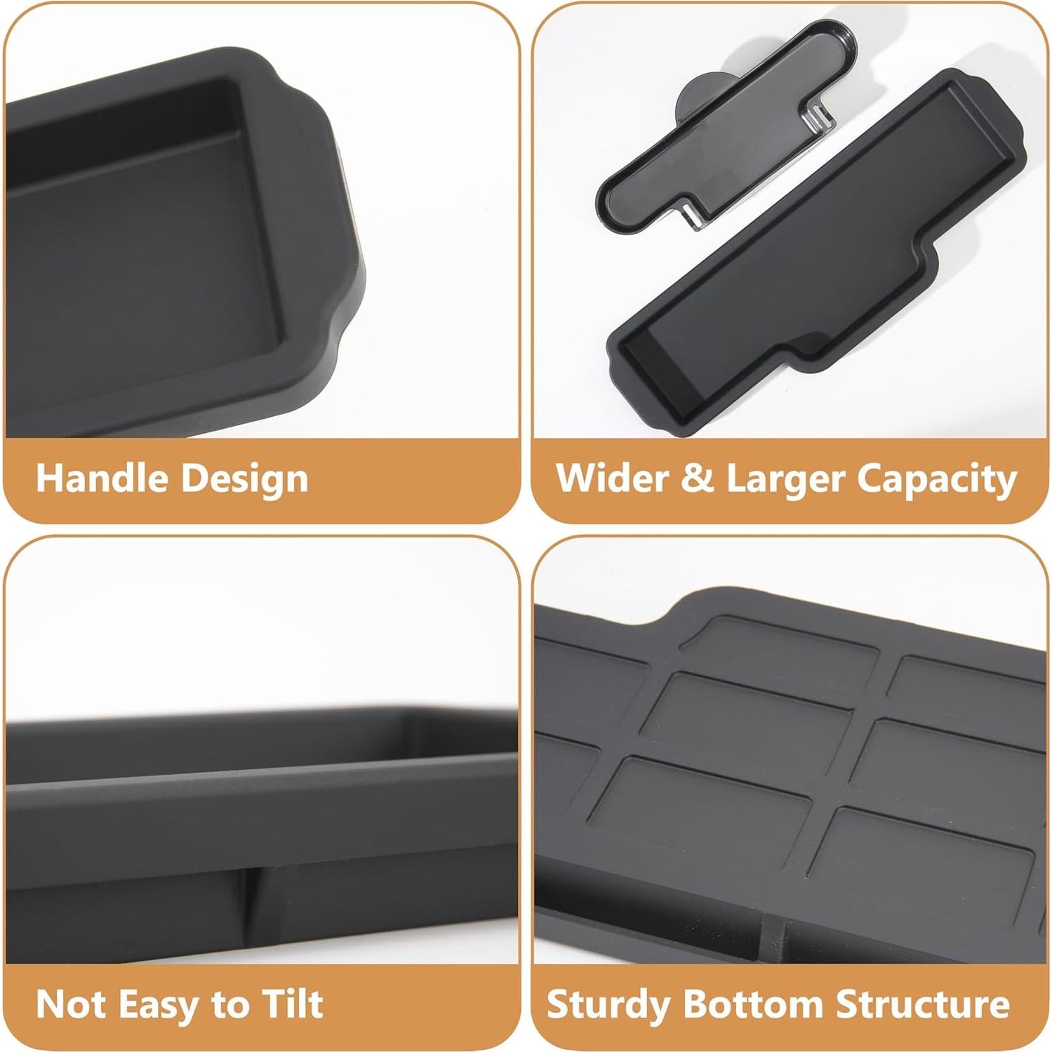 Paquete de 2 bandejas de goteo de silicona Viotiin 30x20 cm