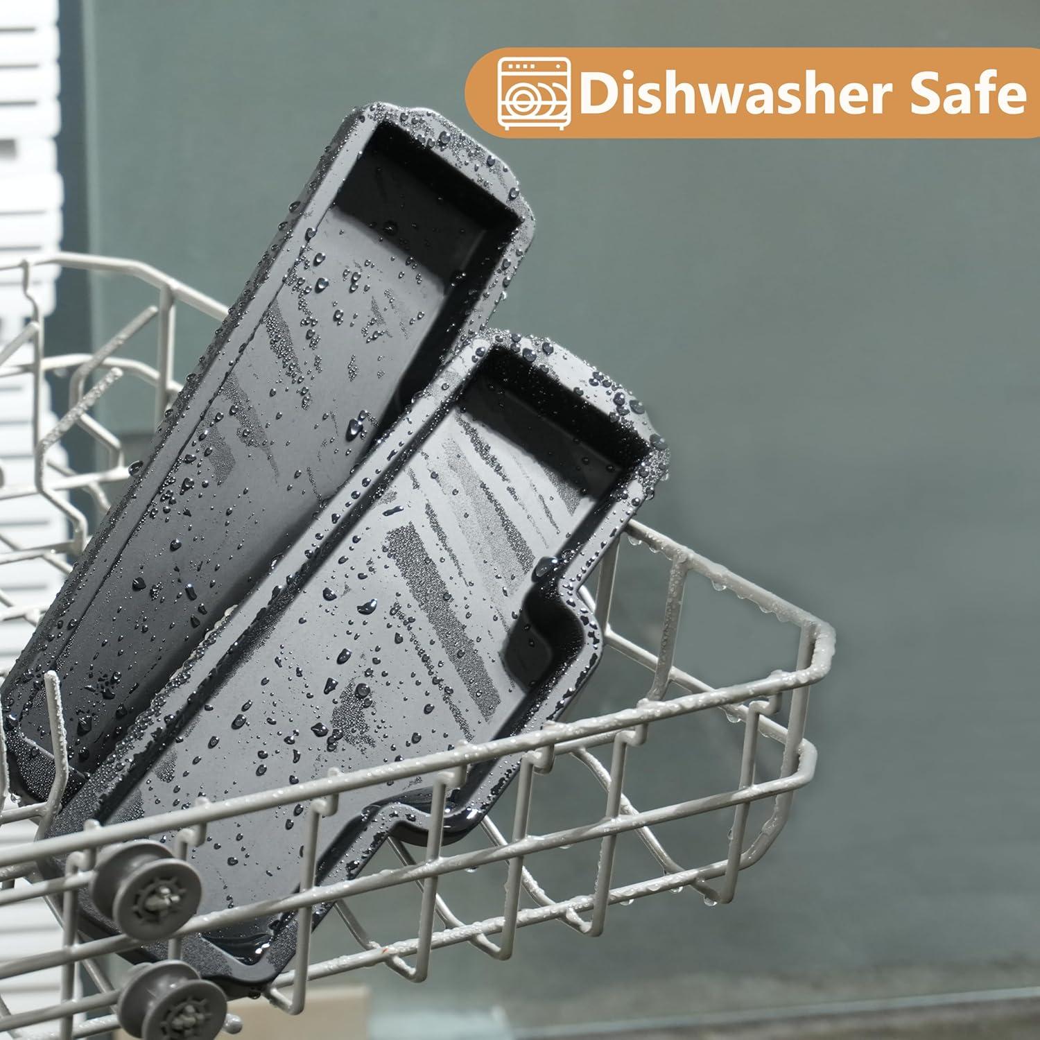 Paquete de 2 bandejas de goteo de silicona Viotiin 30x20 cm