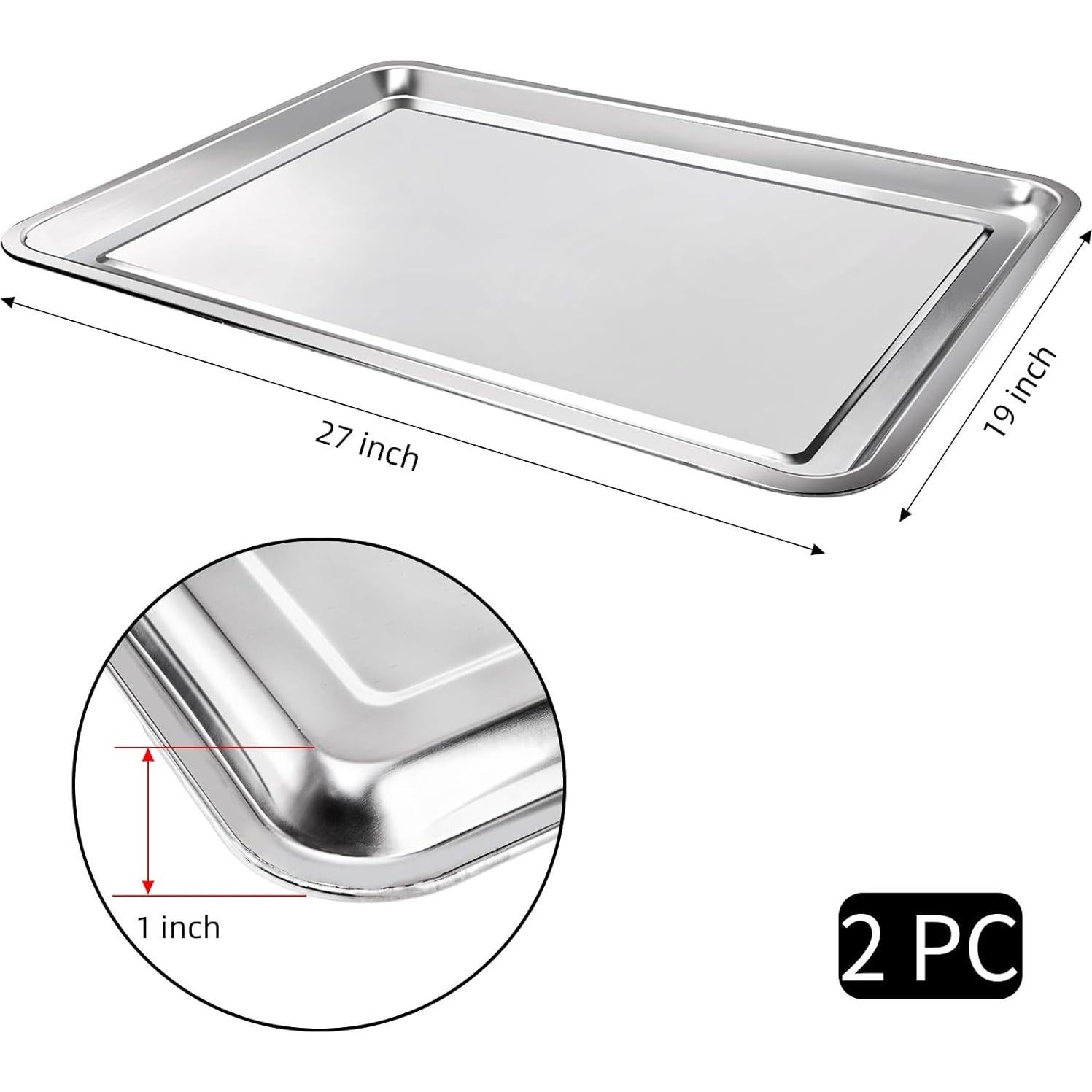 Paquete de 2 Bandejas de Goteo de Aceite Nagpew 68.58x48.26cm