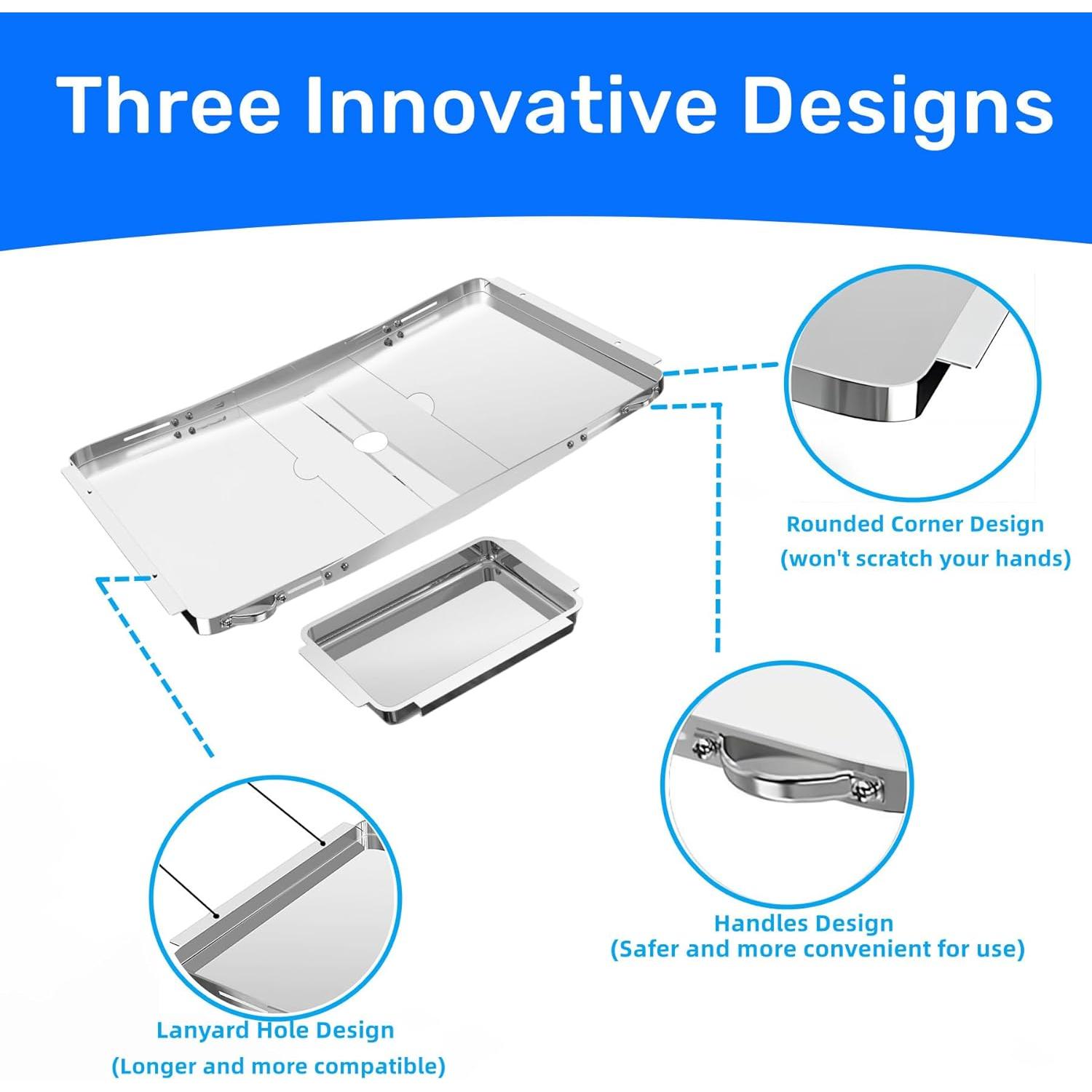 Bandeja de Grasa Ajustable Dyna Glo 63.5-86.4 cm Acero Inox