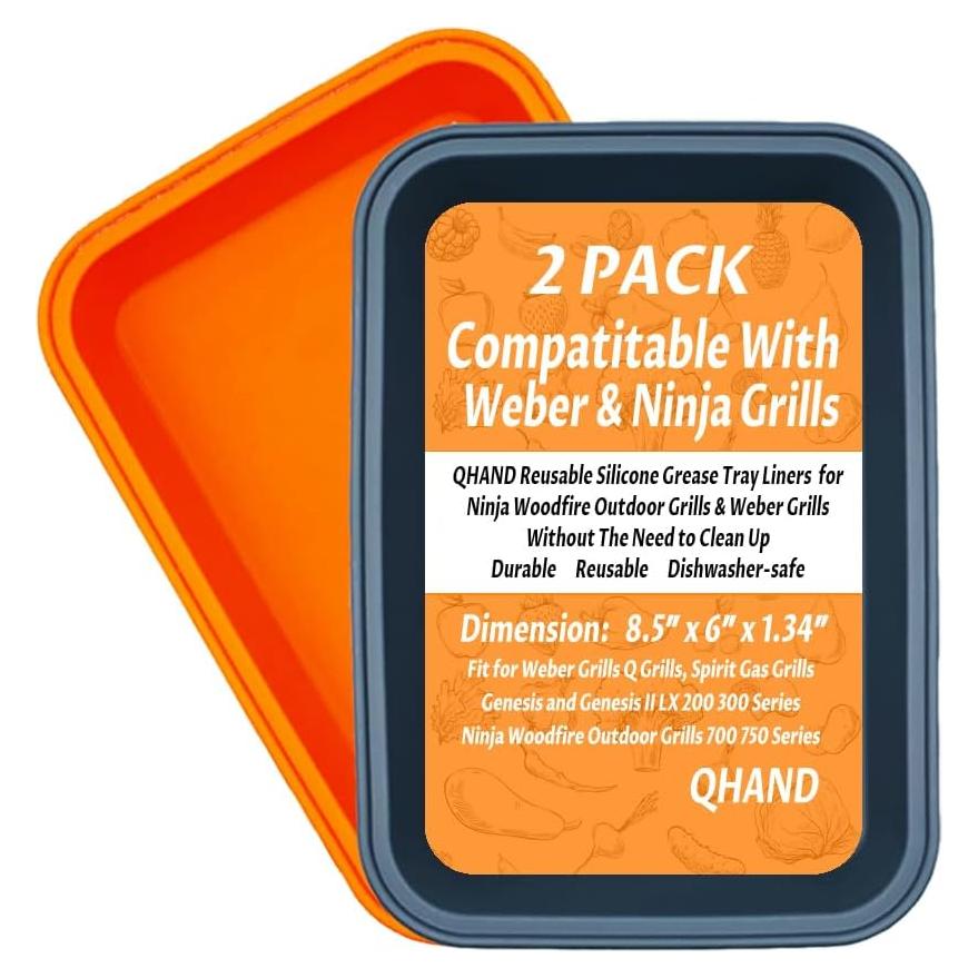 Bandejas de Goteo de Silicona QHAND para Parrillas Weber y Ninja