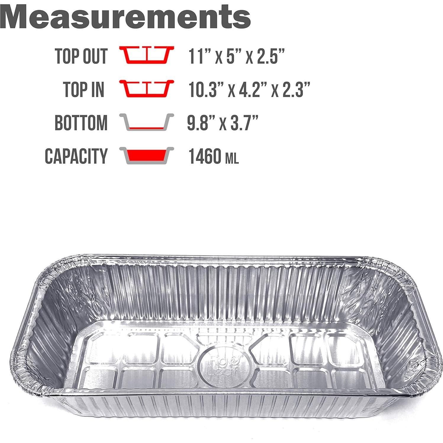 Paquete de 35 Bandejas de Goteo Aluminio Fig & Leaf 27.94x12.7cm