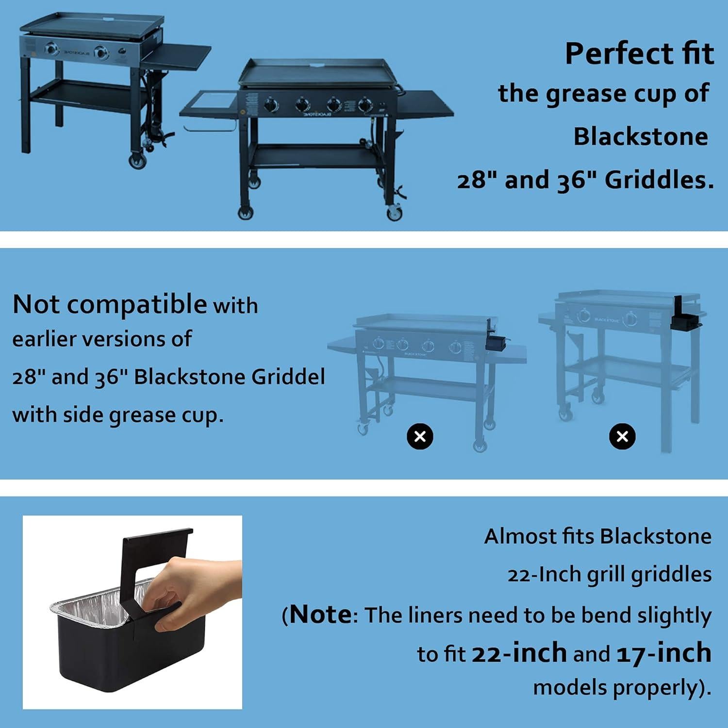 Paquete de 20 forros de grasa Matchwaves para planchas Blackstone