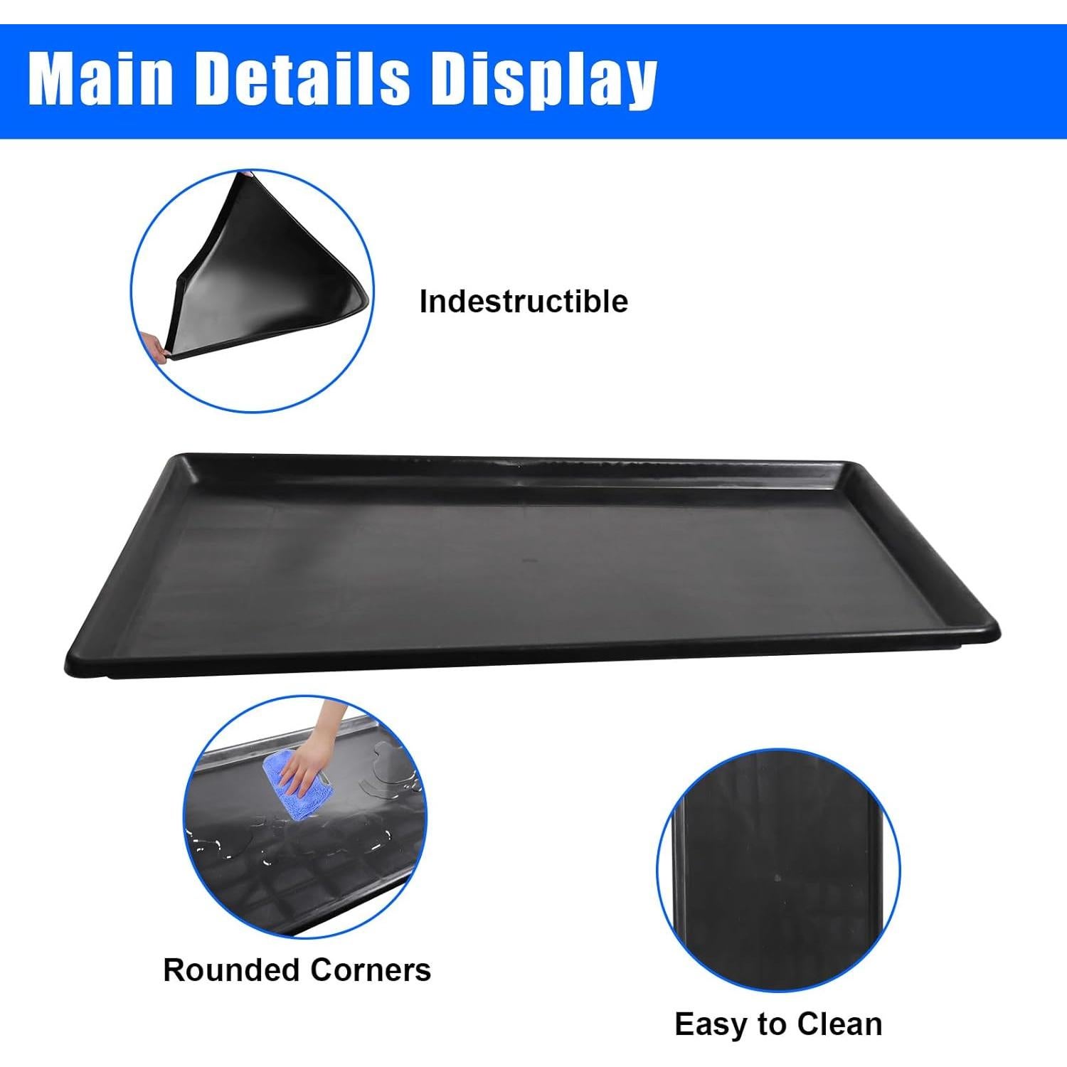 Paquete de 3 bandejas de drenaje de aceite Pexulys 90x60cm