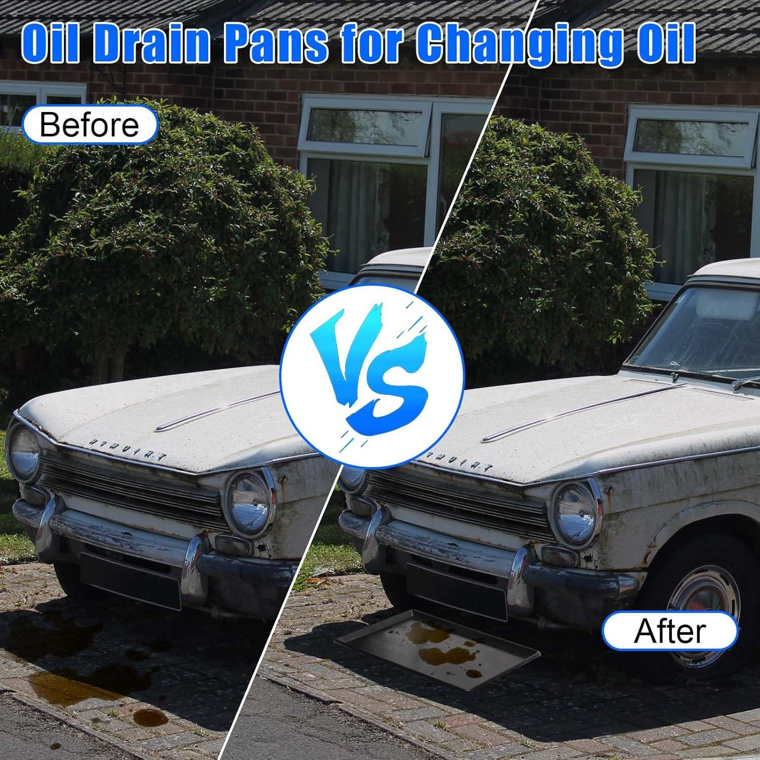 Paquete de 3 bandejas de drenaje de aceite Pexulys 90x60cm