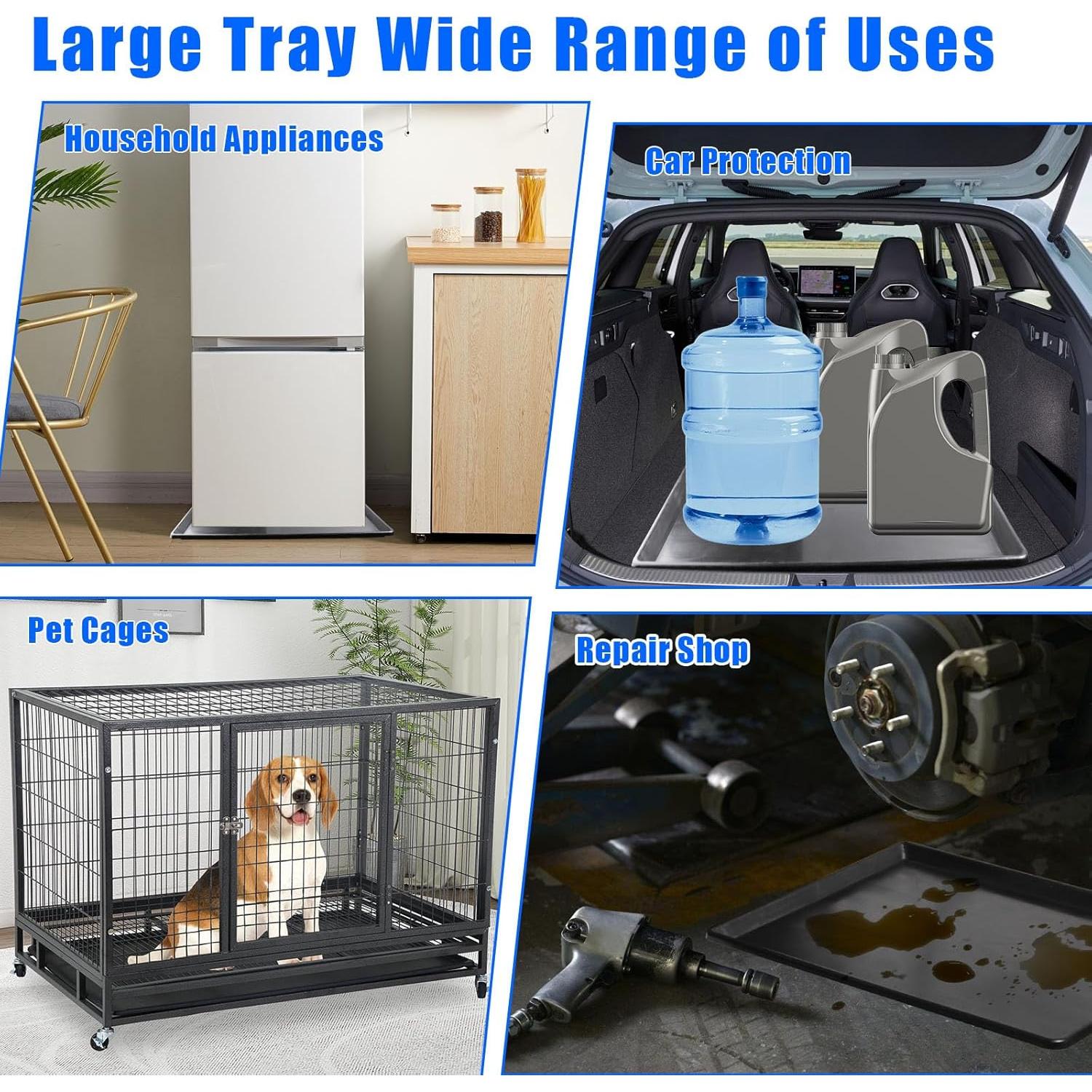 Paquete de 3 bandejas de drenaje de aceite Pexulys 90x60cm