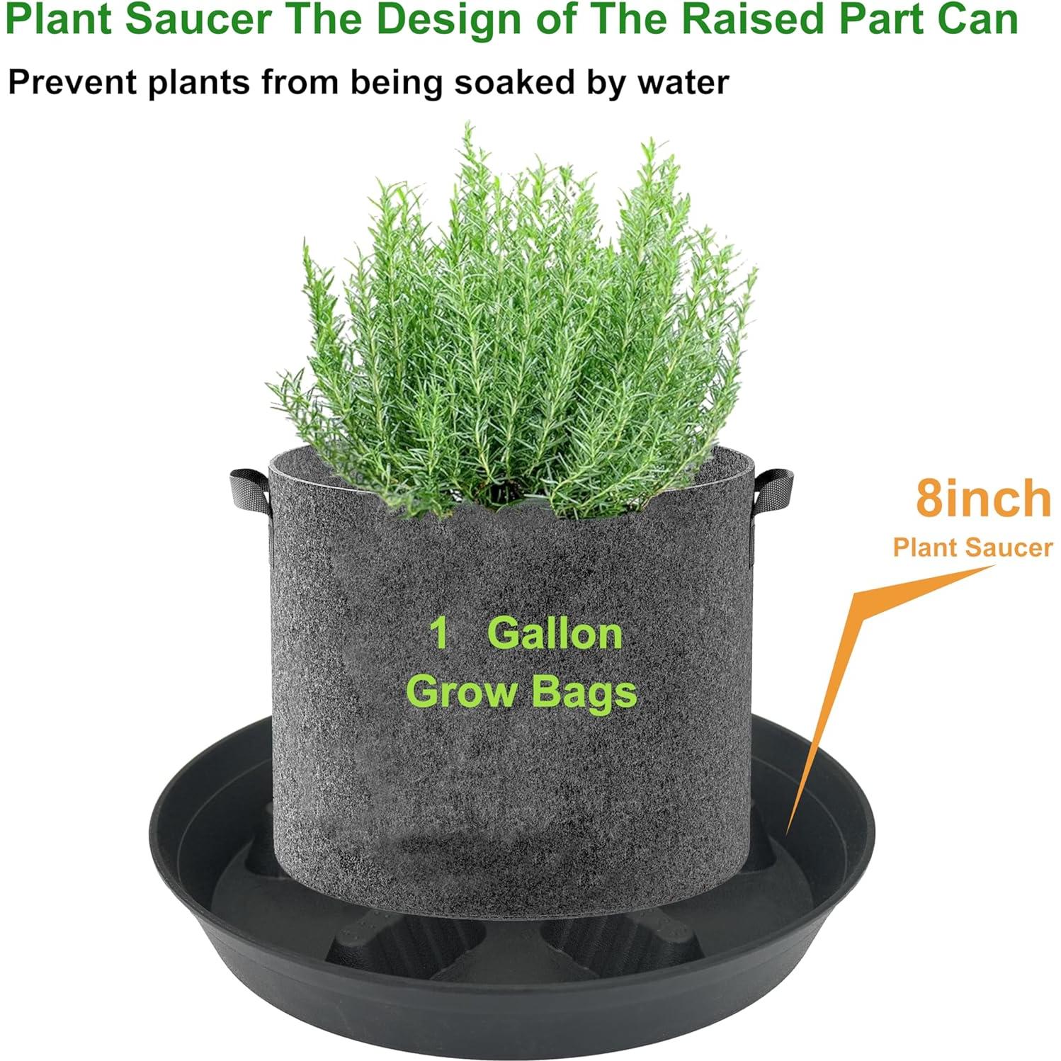 Paquete de 4 platos para plantas 20-43 cm Feyvdzv