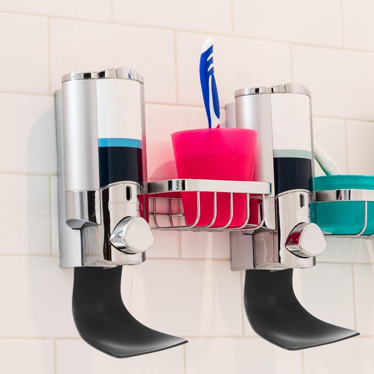 Dispensador de Jabón de Pared Yardwe con Bandeja de Goteo 17.78x12.95cm