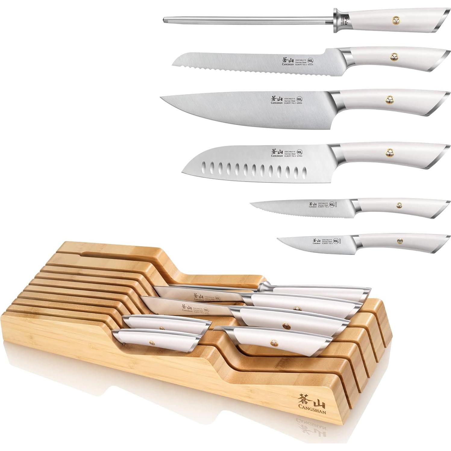 Juego de Cuchillos Cangshan ELBERT 7 Piezas Acero Alemán Forjado