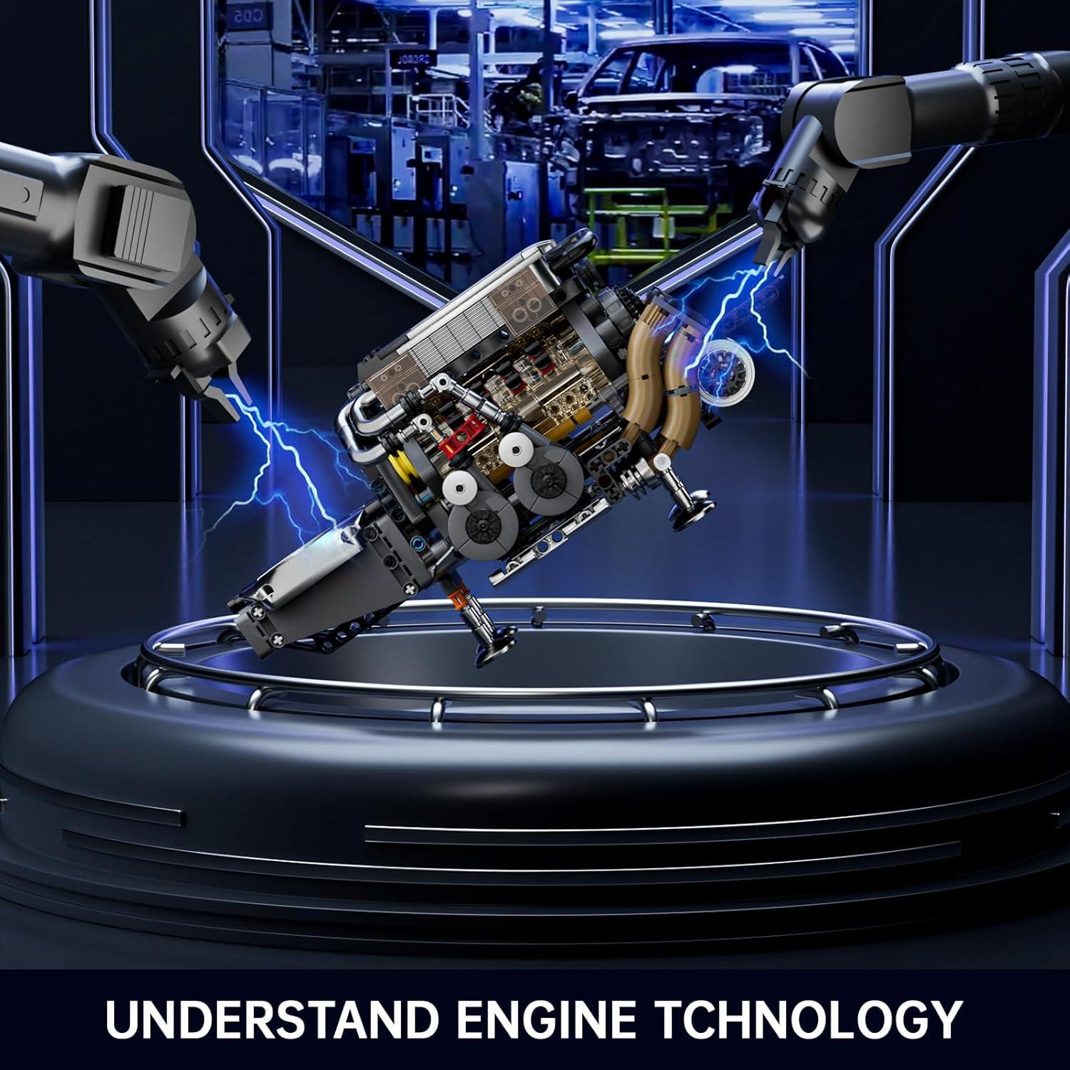 Motor W16 Mould King 10131 Set de Bloques 952 Pcs