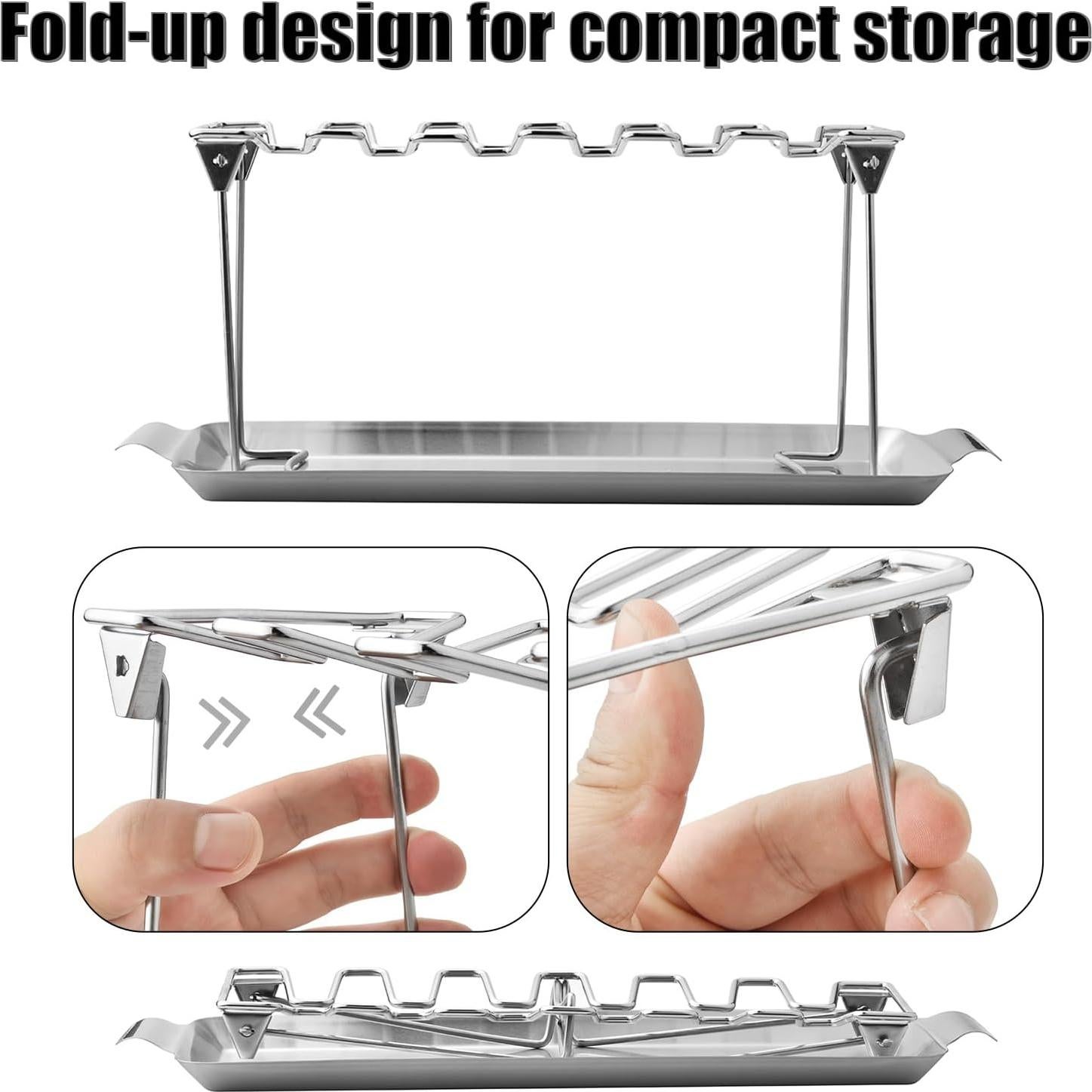 Soporte para Muslos de Pollo RTT con Bandeja de Goteo 12 Ranuras