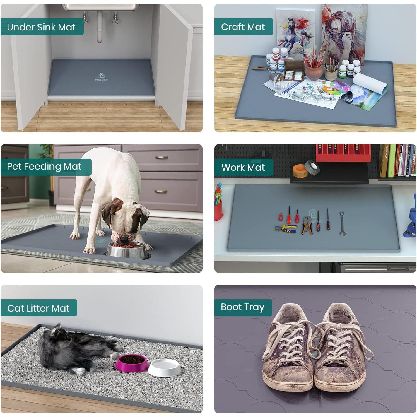 Alfombrilla Bajo Fregadero PandaTOP 71x56 cm Silicona Impermeable