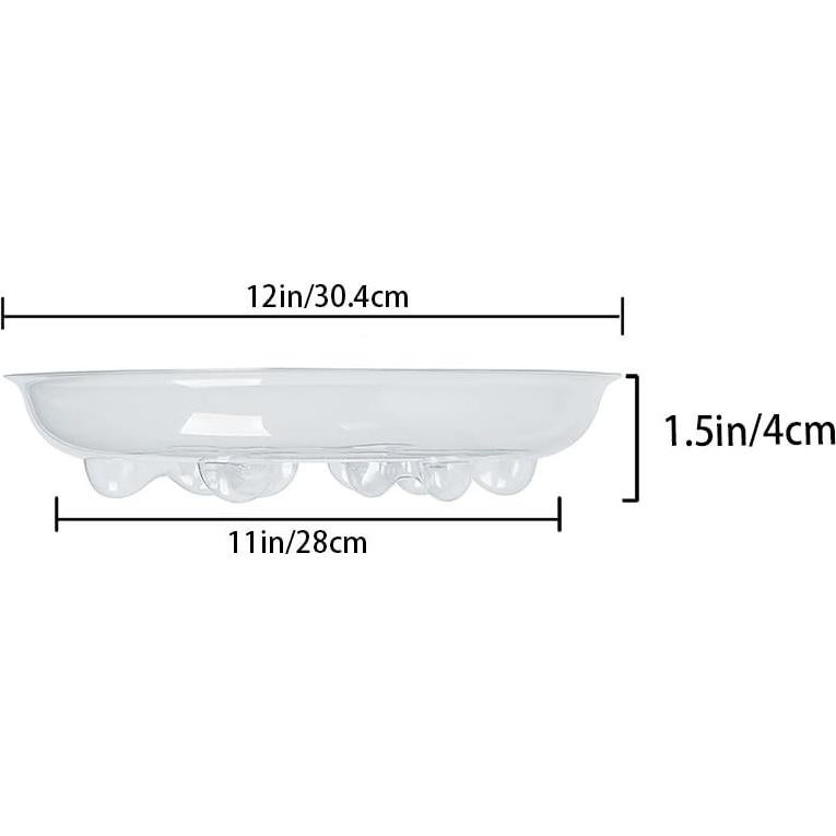 Plato de Plástico Transparente Idyllize 30.48 cm - 5 Piezas