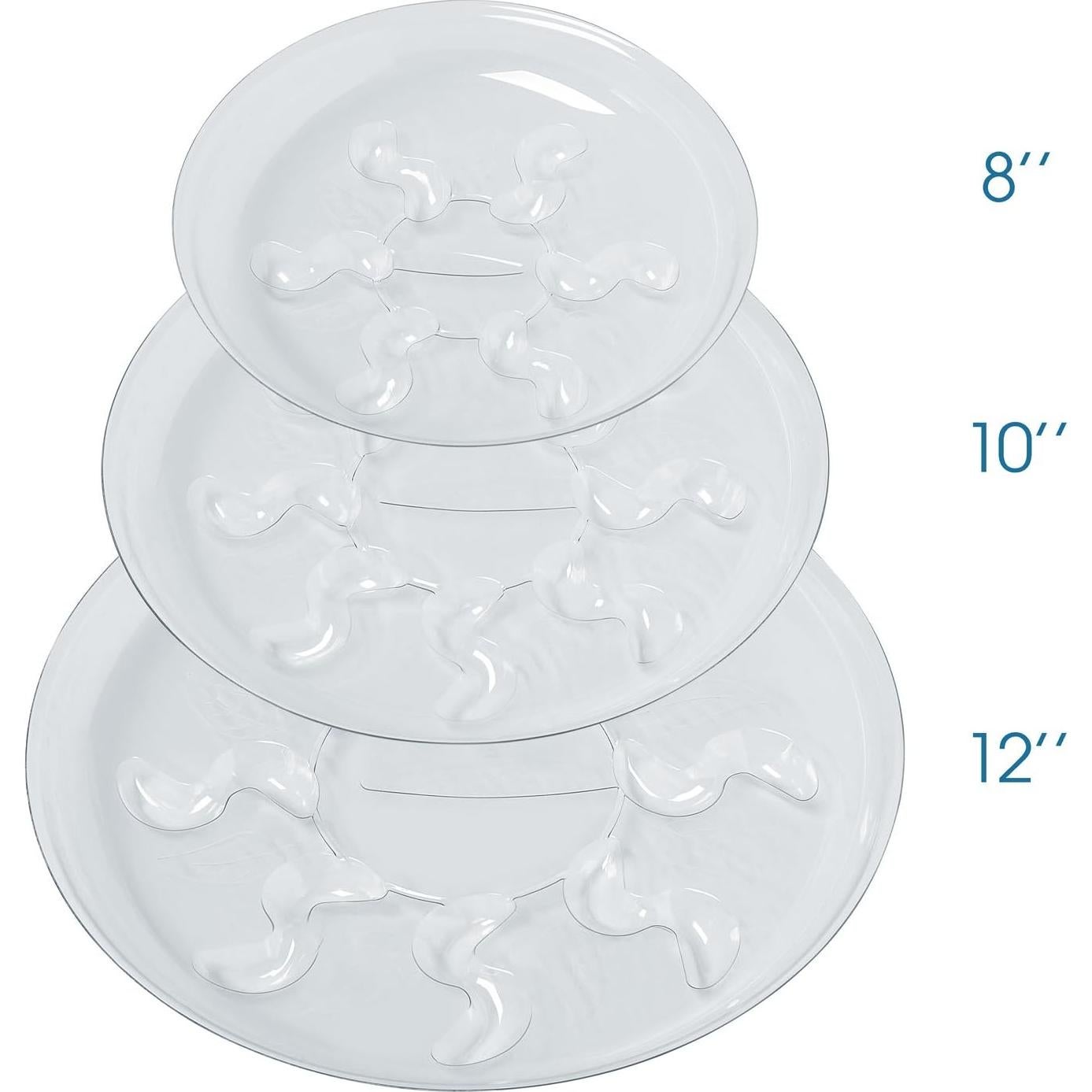 Plato de Plástico Transparente Idyllize 30.48 cm - 5 Piezas