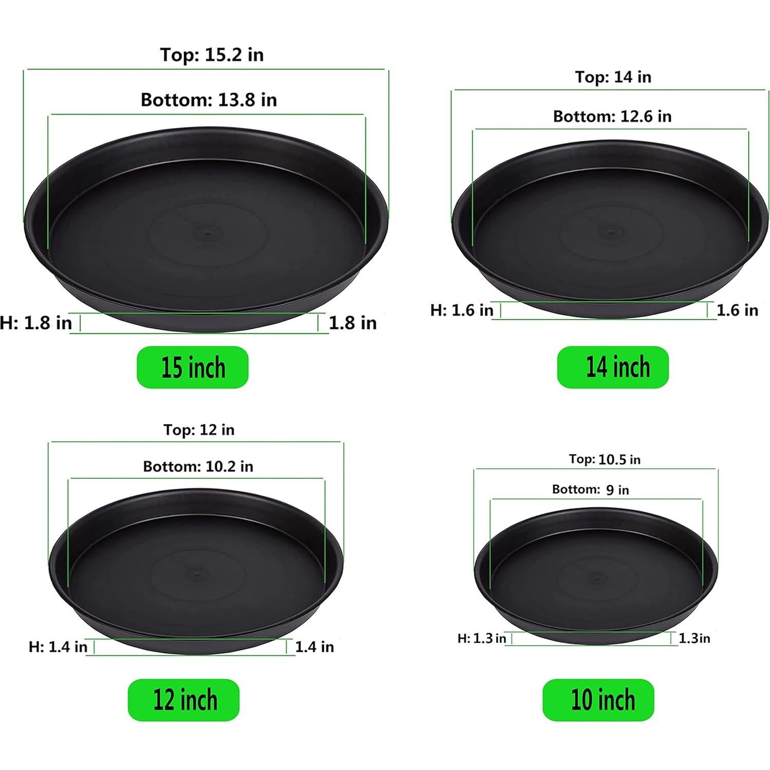 Paquete de 8 Platillos de Plástico NABAOXUN para Plantas 10-15 cm