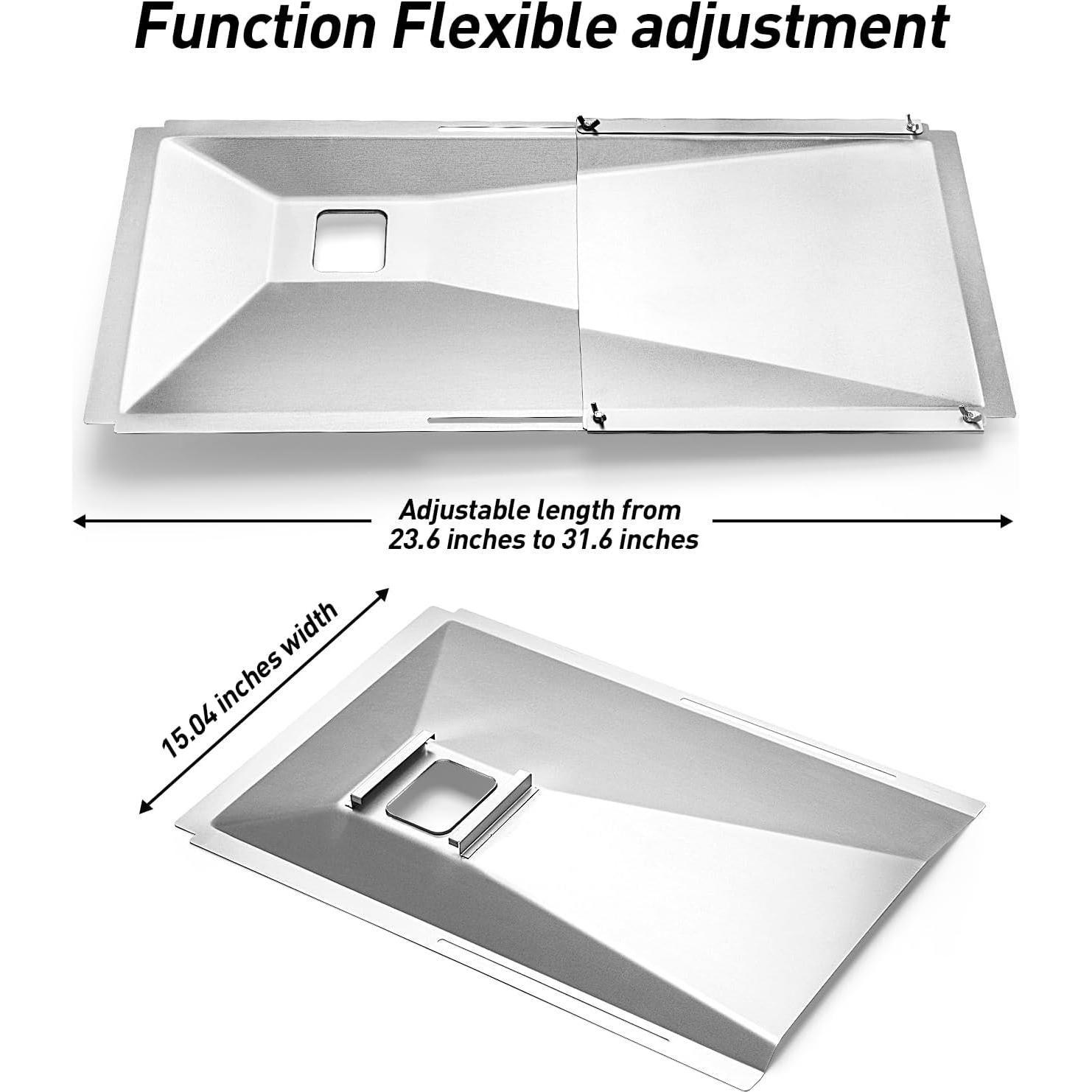 Bandeja de Goteo Ajustable AOREWTGGH para Parrillas 60-80.5 cm