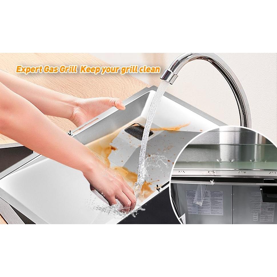 Bandeja de Goteo Ajustable AOREWTGGH para Parrillas 60-80.5 cm