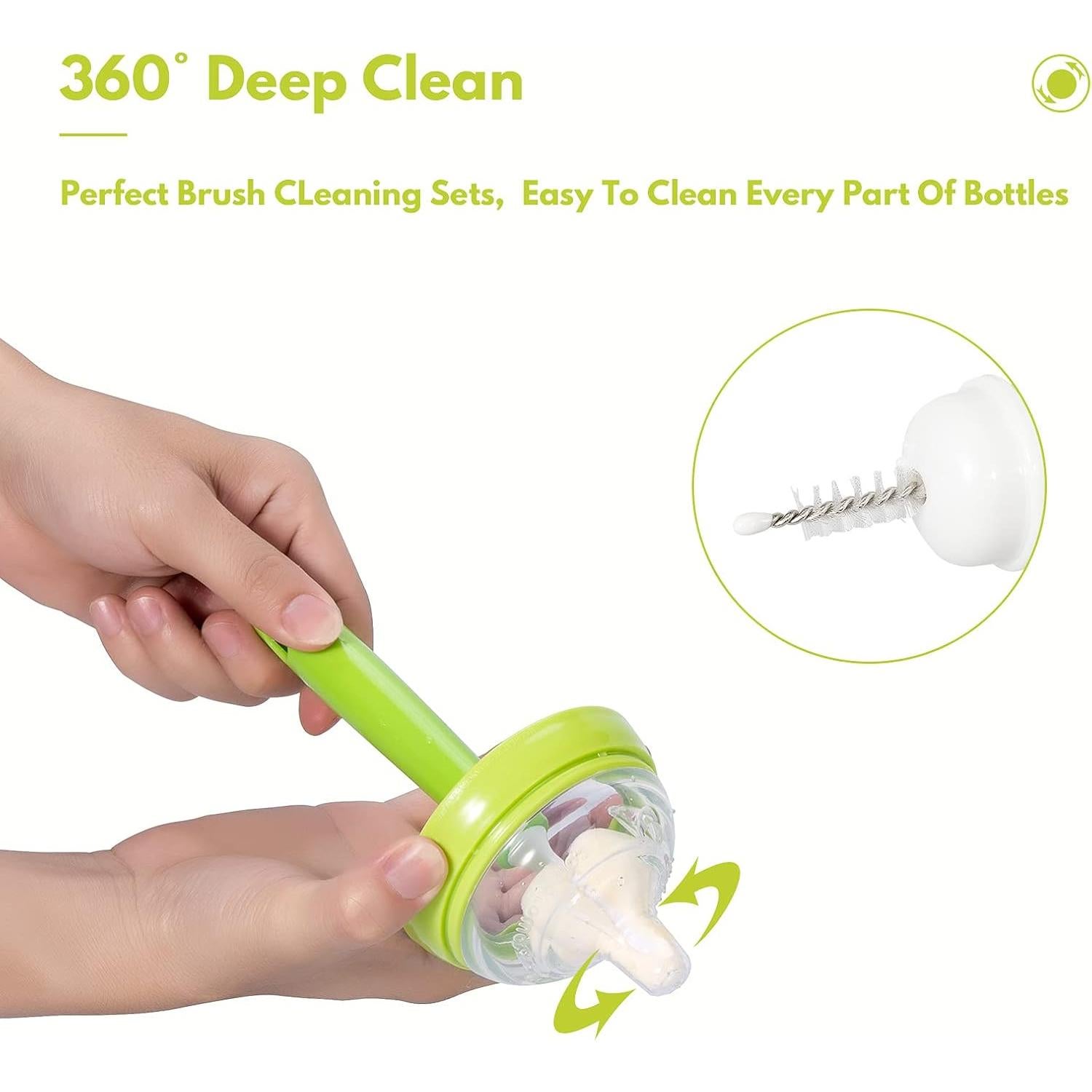 Juego de 8 Cepillos de Esponja CAREBABYMORE para Botellas