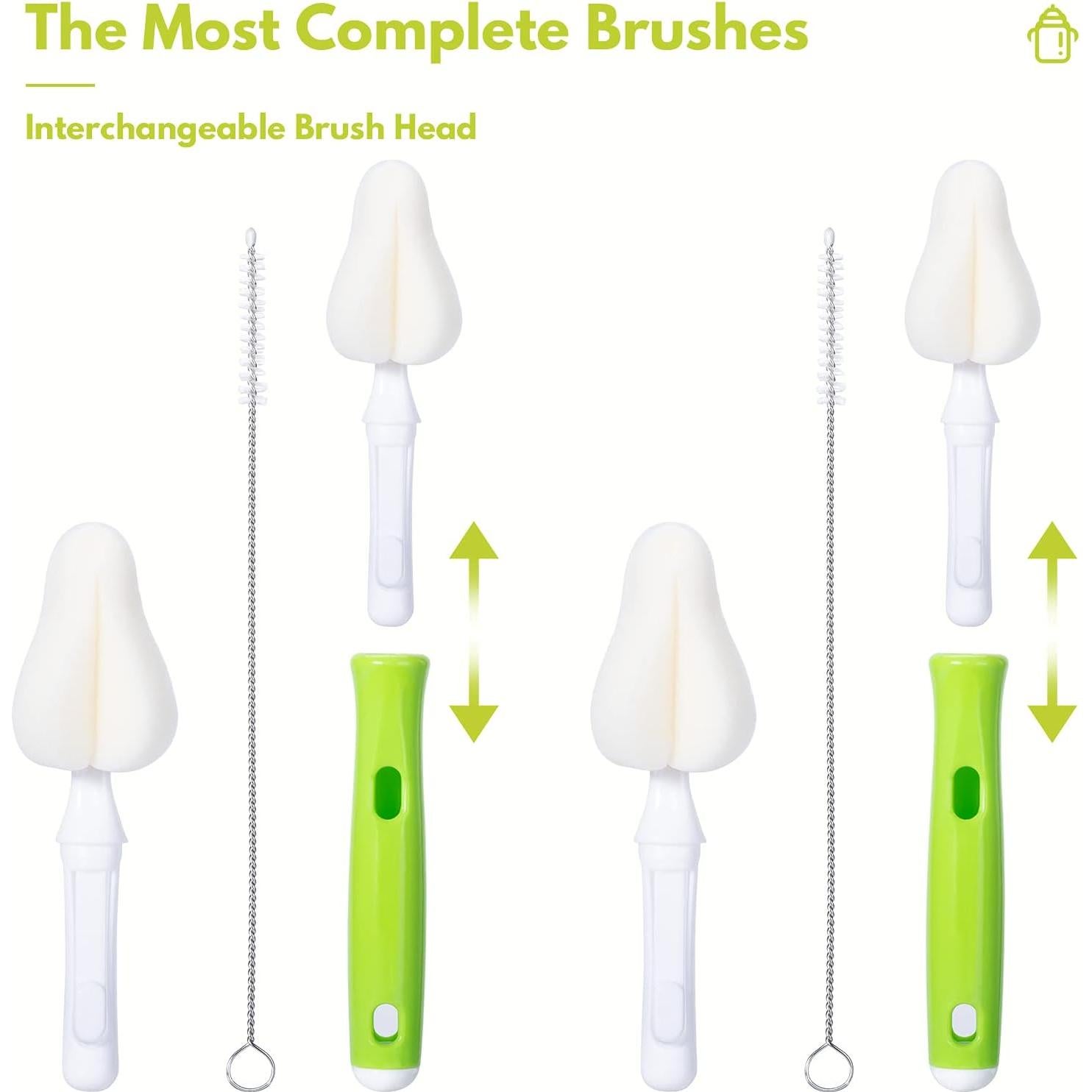 Juego de 8 Cepillos de Esponja CAREBABYMORE para Botellas