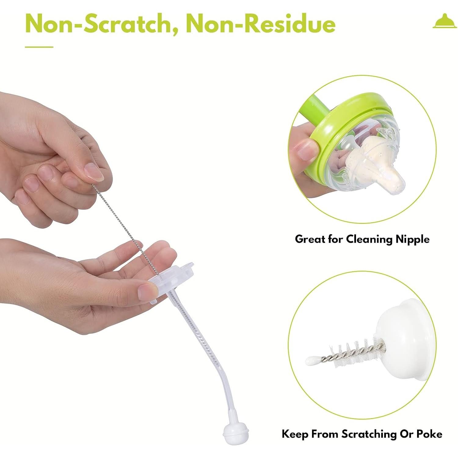 Juego de 8 Cepillos de Esponja CAREBABYMORE para Botellas